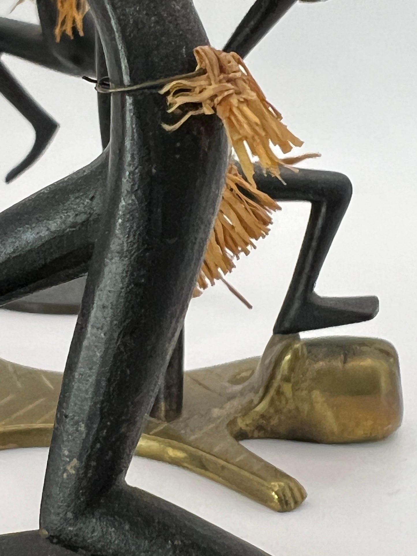 Frisman Vintage African Native Warrior Bronze Sculptures, Werkstatte Hagenauer, Austria, 1950s