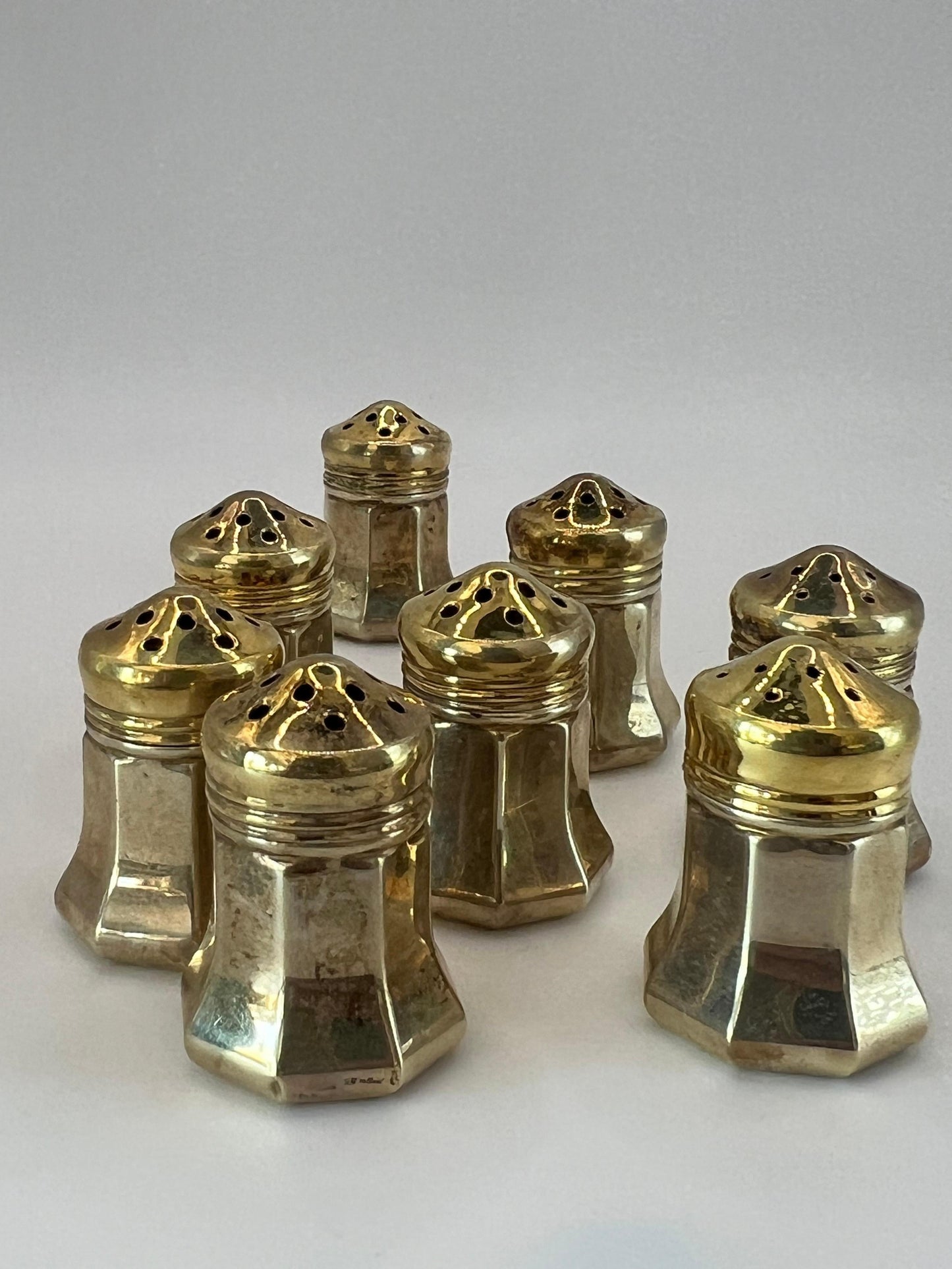 Frisman Vintage Cartier Salt & Pepper Shakers Sterling Silver Original Box ca' 1960's
