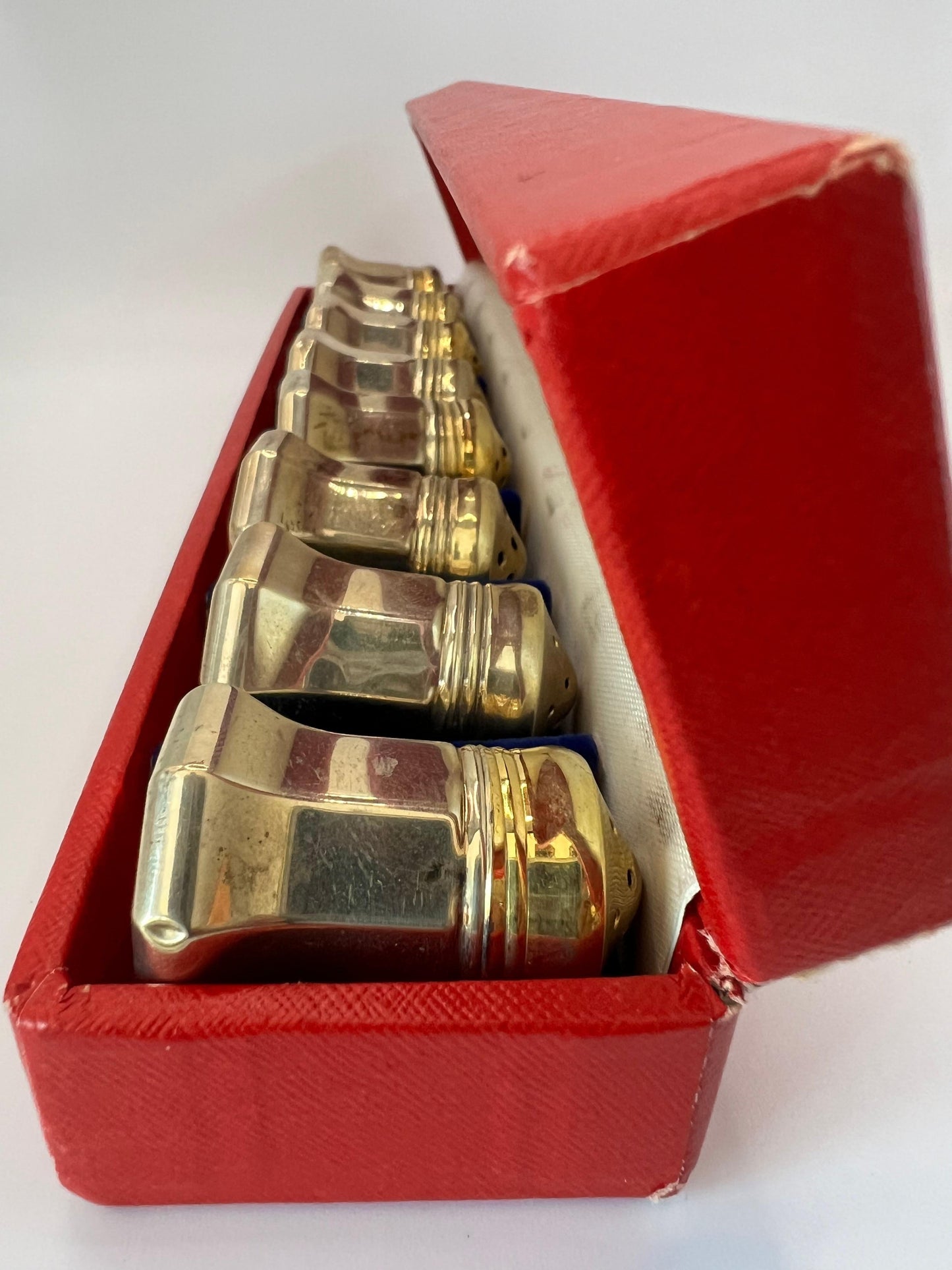 Frisman Vintage Cartier Salt & Pepper Shakers Sterling Silver Original Box ca' 1960's