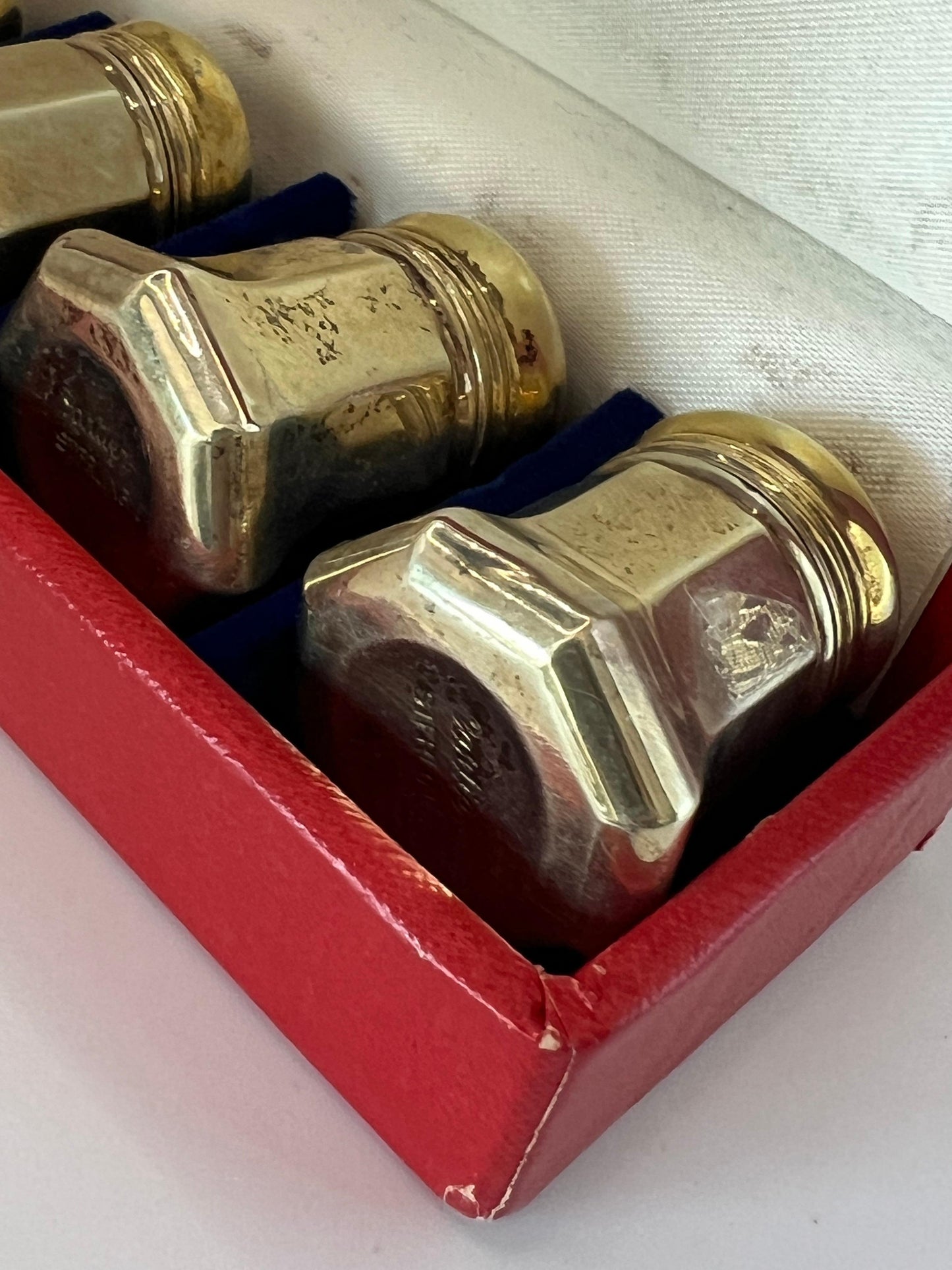 Frisman Vintage Cartier Salt & Pepper Shakers Sterling Silver Original Box ca' 1960's