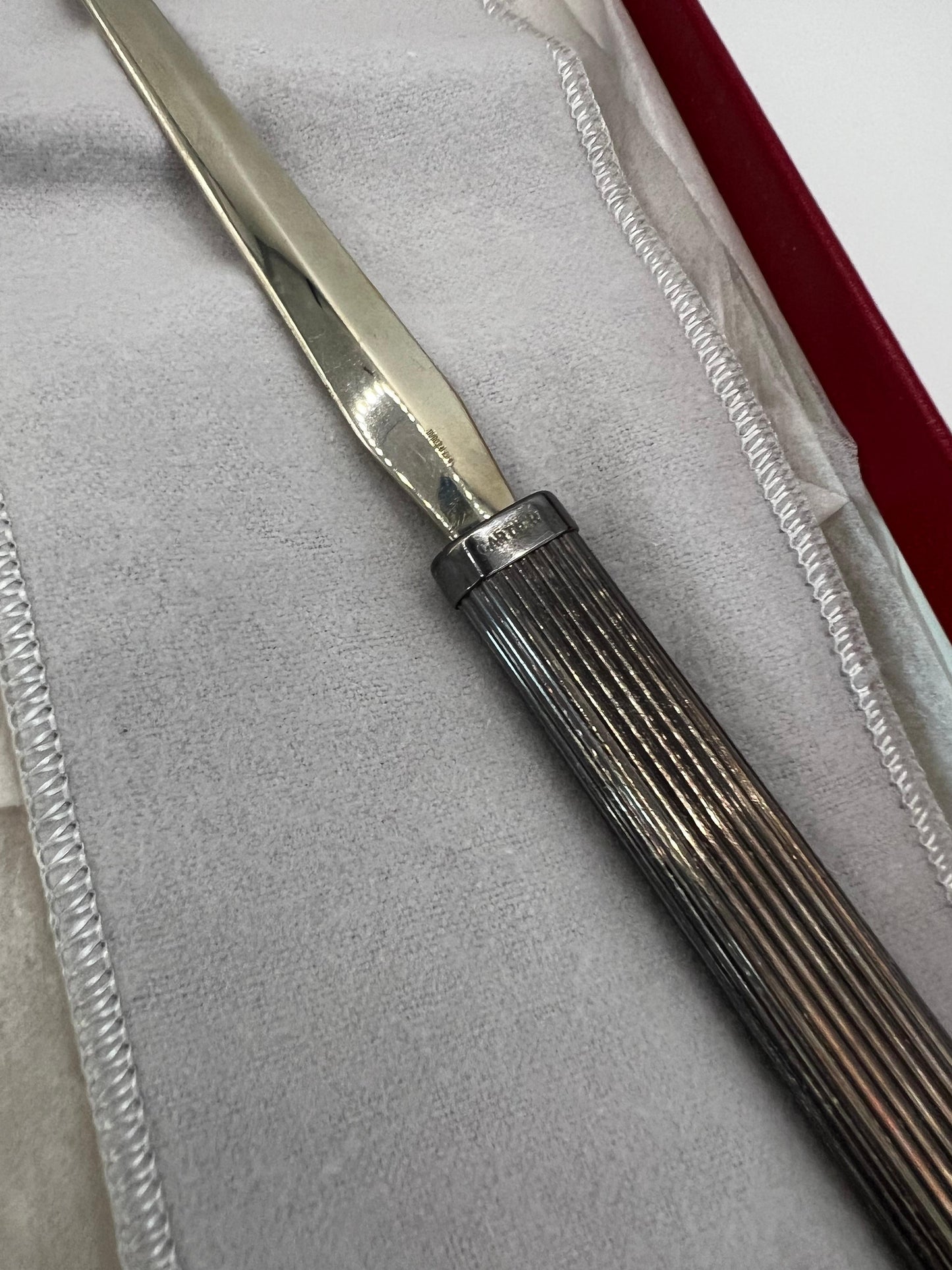 Frisman Vintage Cartier Letter Opener Sterling Original Box ca' 1970's