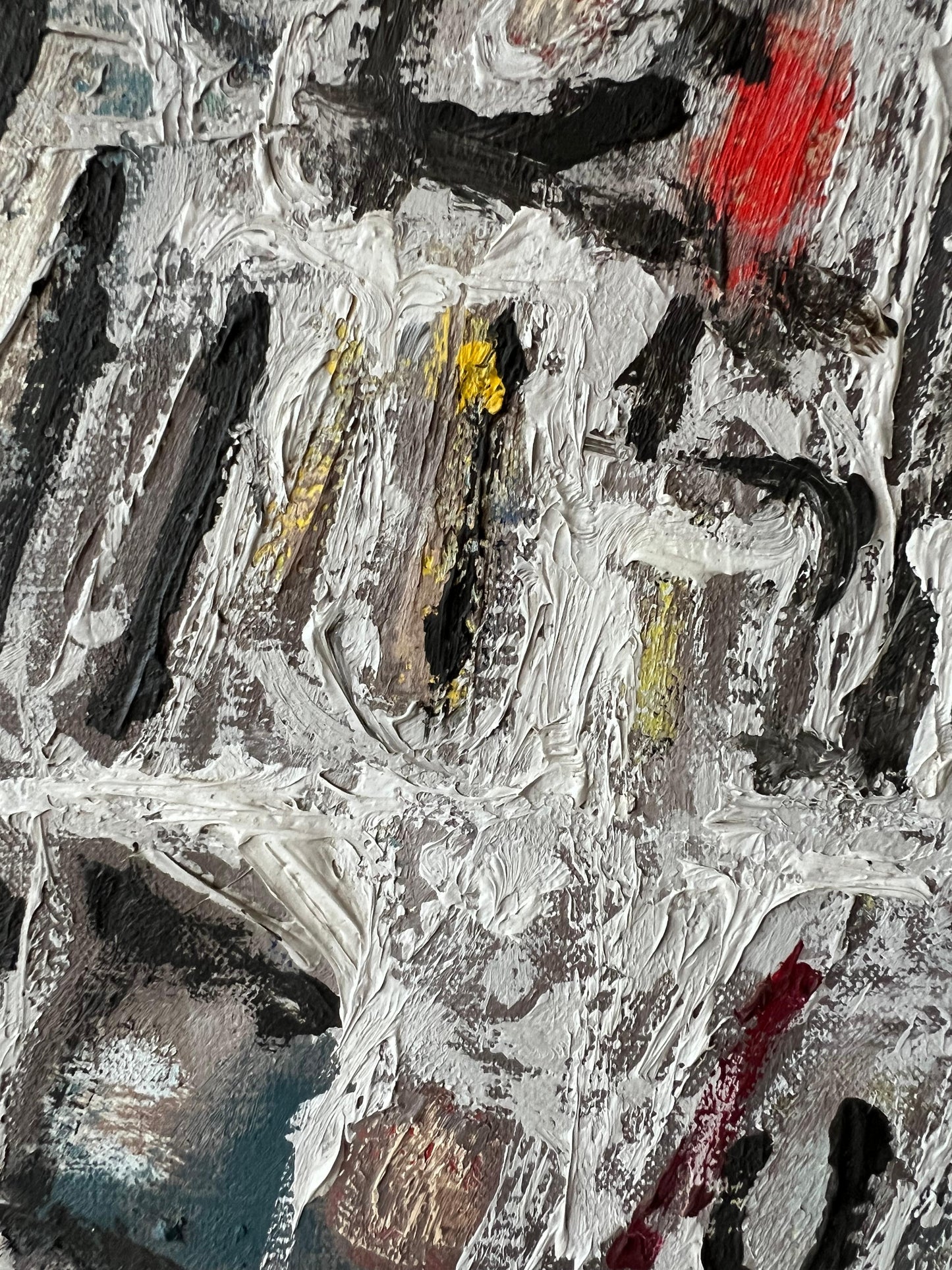 Frisman Vintage An Abstract Expressionist Painting By Leonard Maurer, 1958