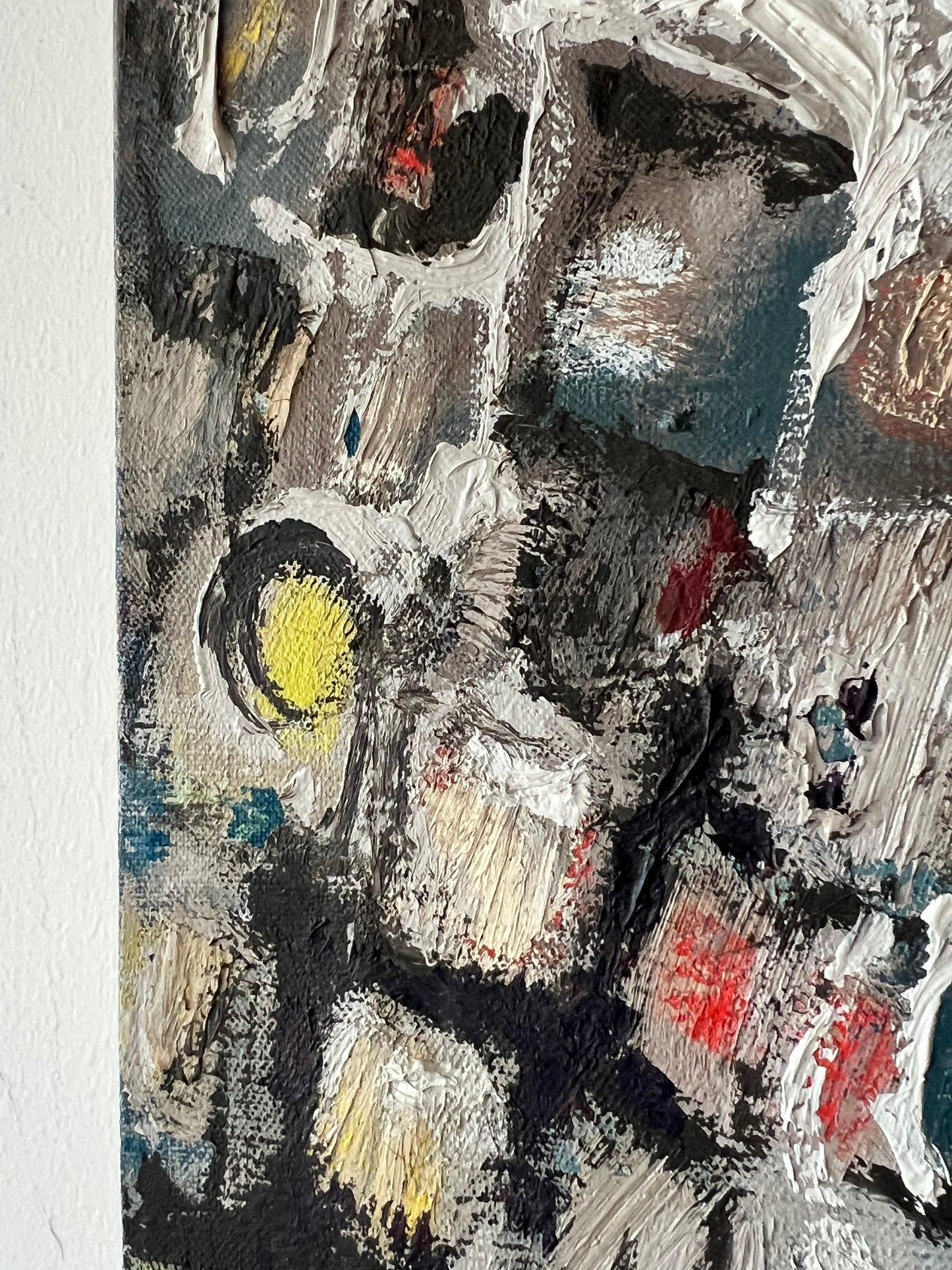 Frisman Vintage An Abstract Expressionist Painting By Leonard Maurer, 1958