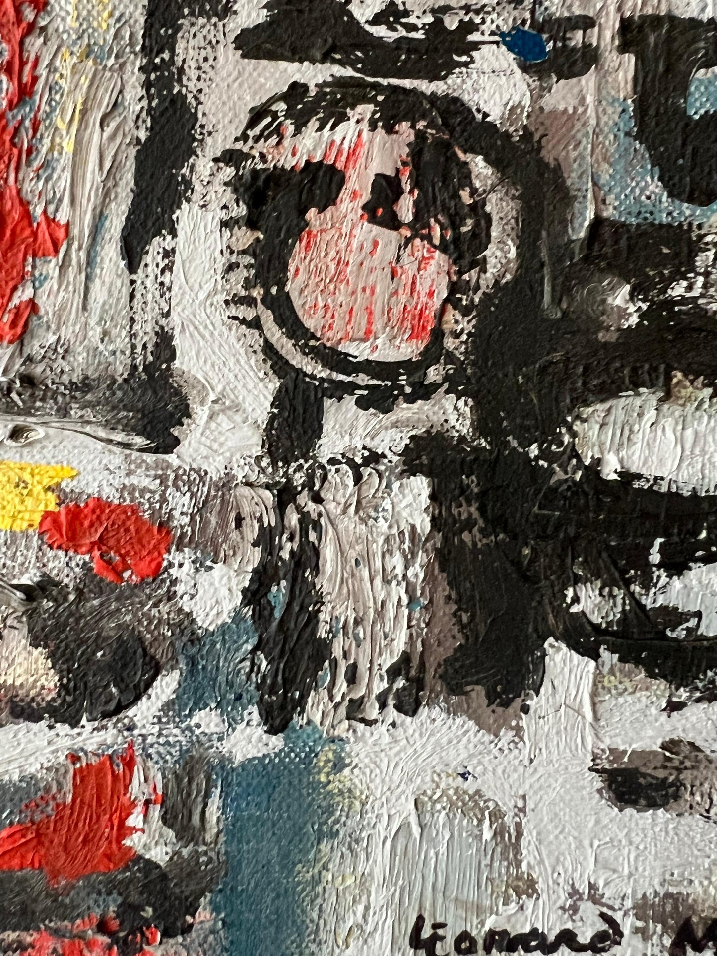 Frisman Vintage An Abstract Expressionist Painting By Leonard Maurer, 1958