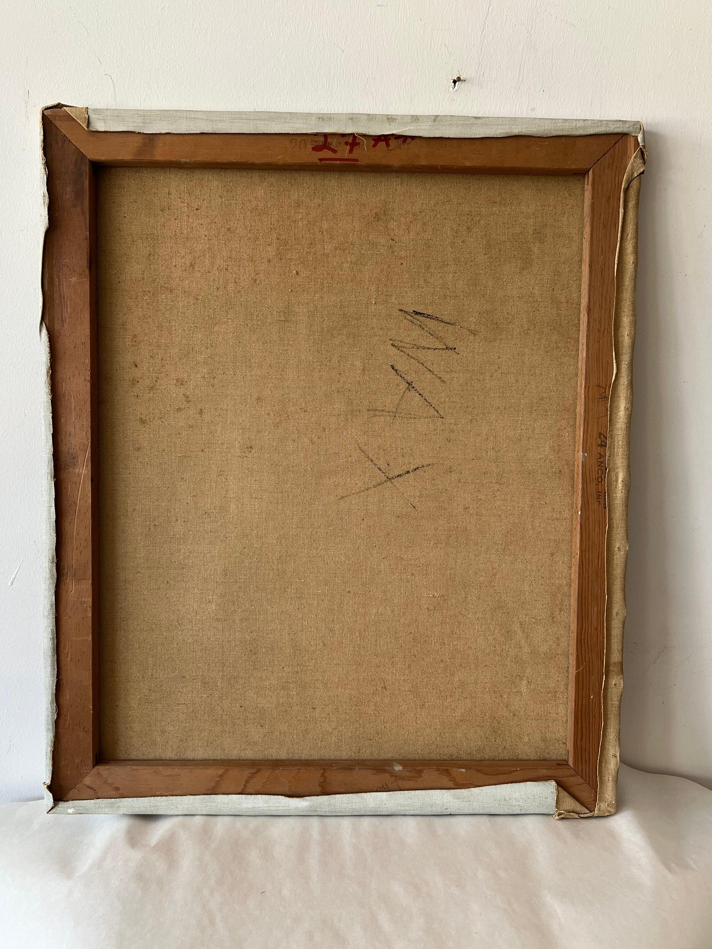 Frisman Vintage An Abstract Expressionist Painting By Leonard Maurer, 1958