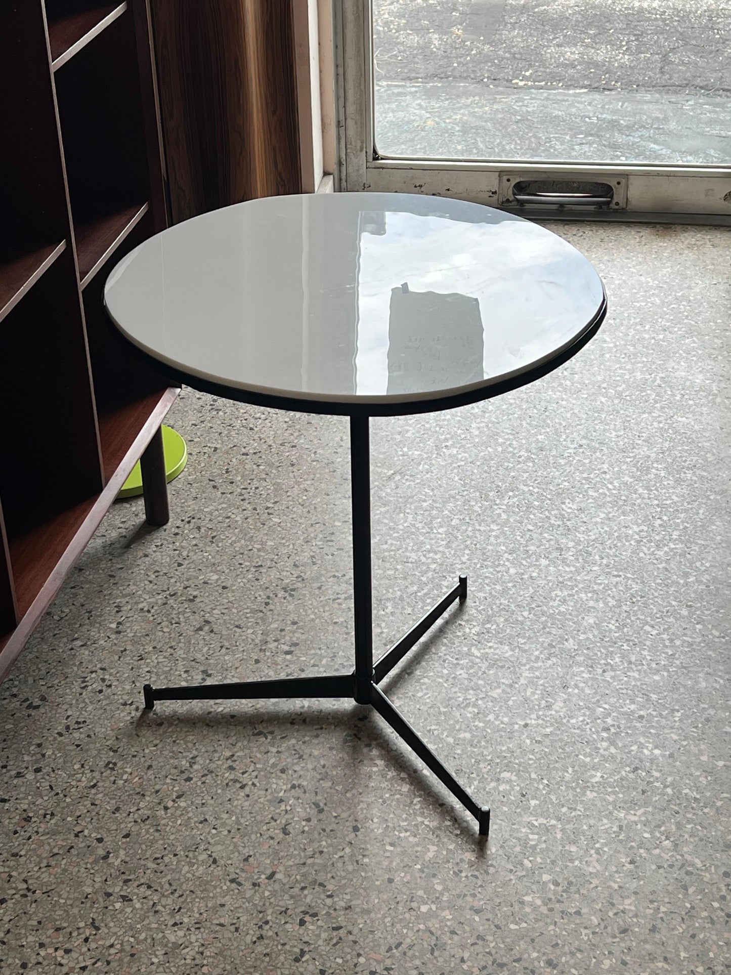Frisman Vintage A Classic Paul McCobb Side Table Wrought Iron And Vitrolite ca' 1950's