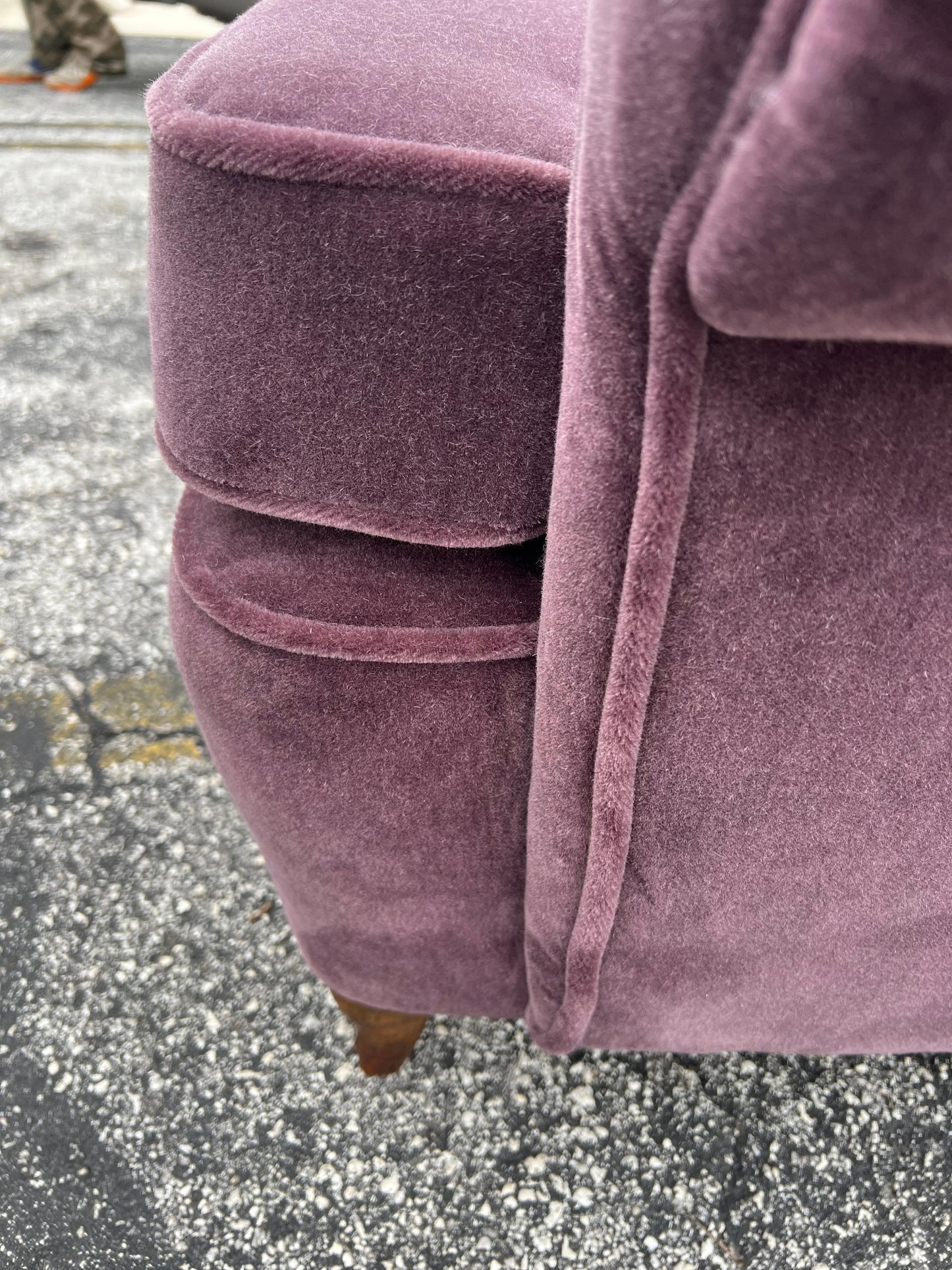 Frisman Vintage Unusual Italian Wingback Chair ca' 1940's Mohair