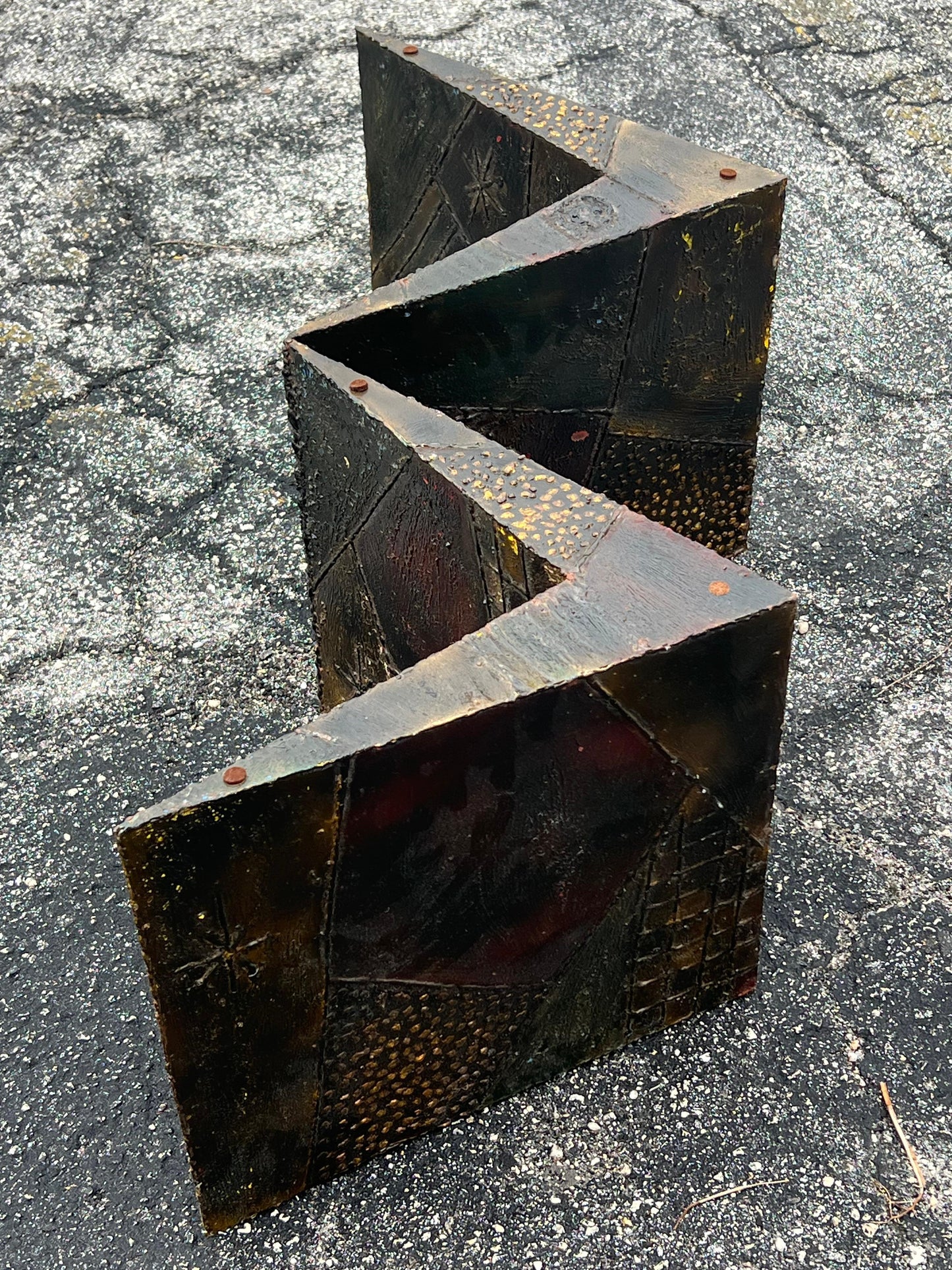 Frisman Vintage Paul Evans Coffee Table Brutalist Zig Zag ca' 1960's