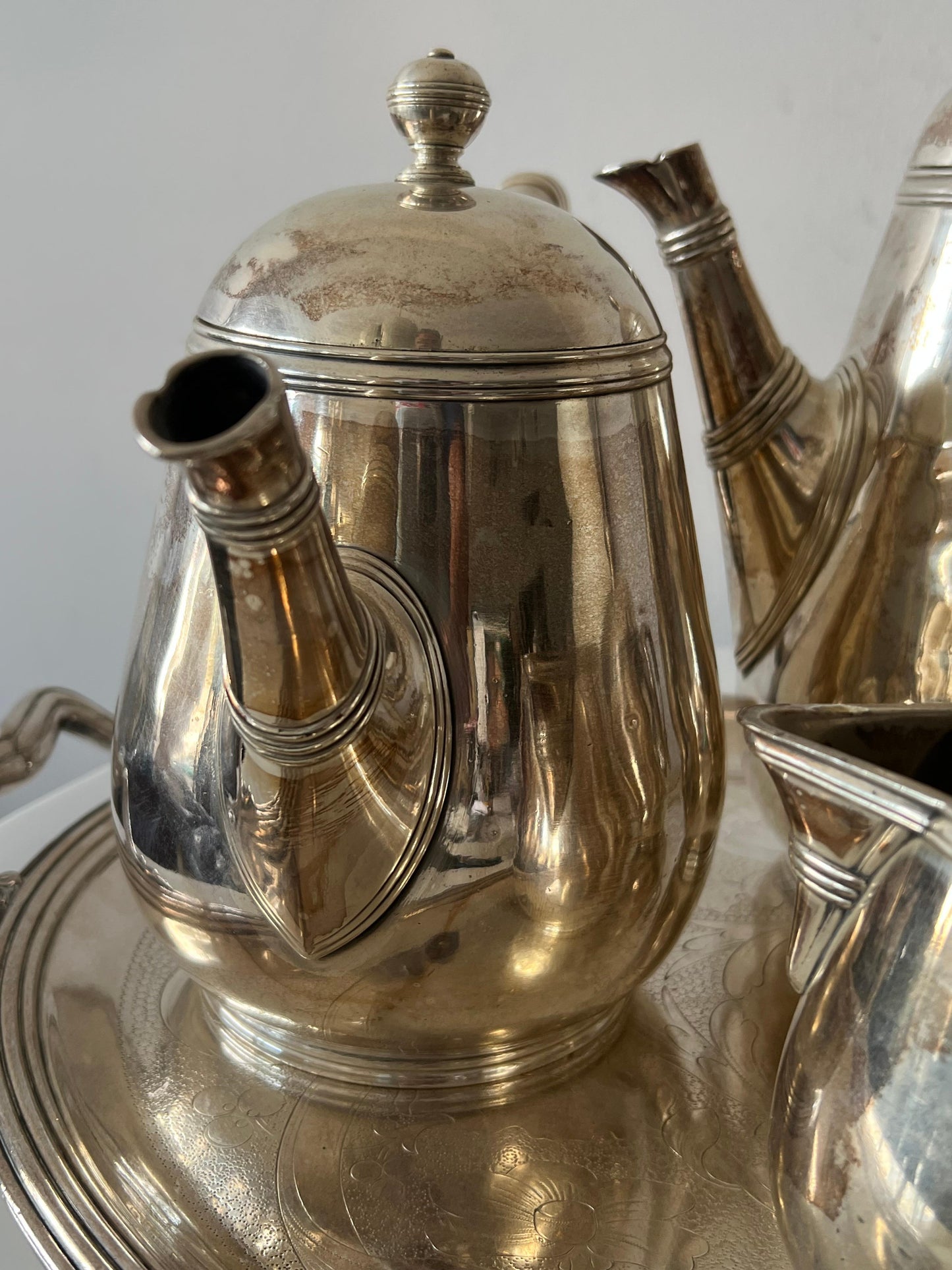 Frisman Vintage Christofle Coffee Tea Set Bamboo Style Art Nouveaux ca' 1890