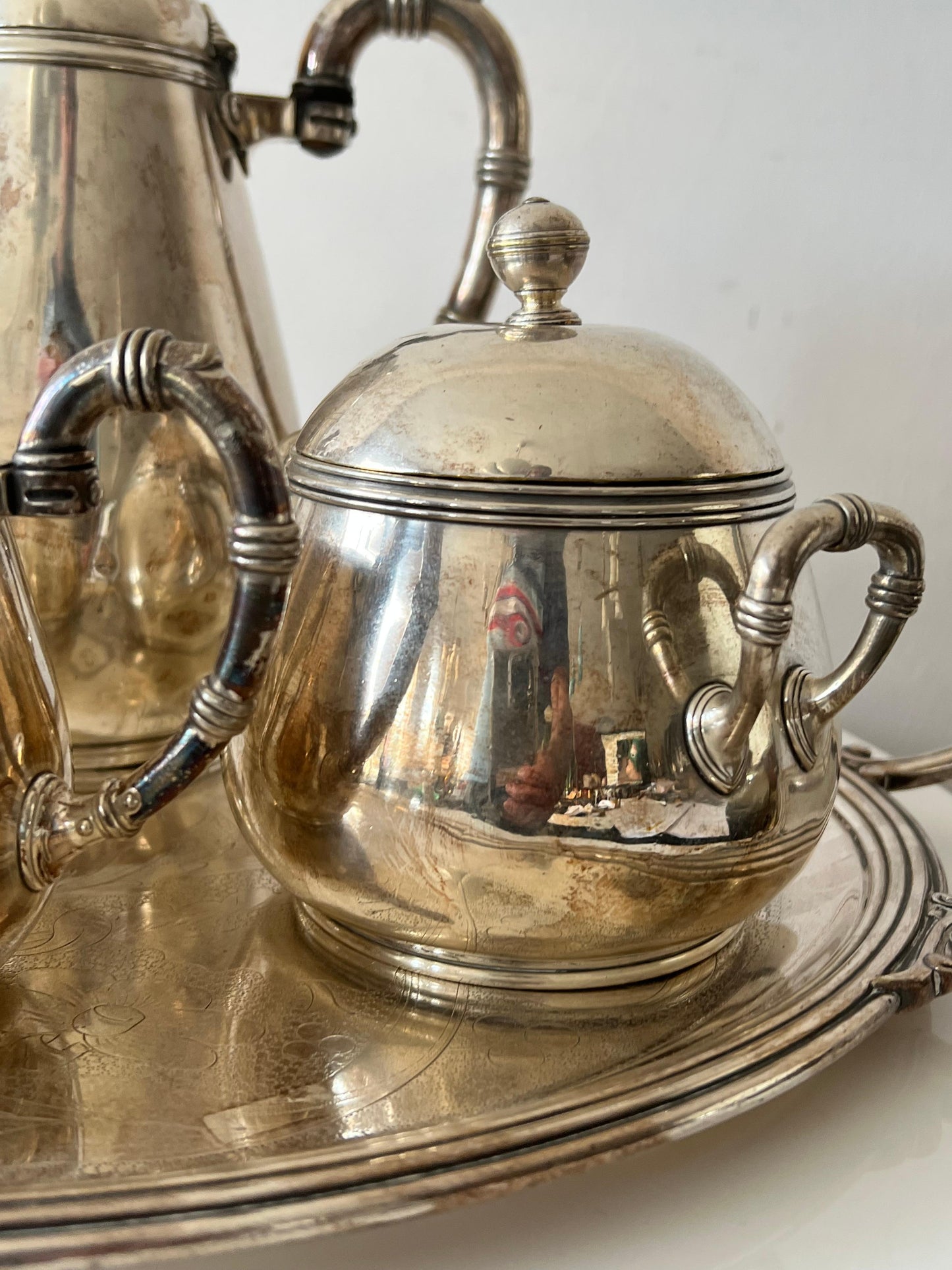 Frisman Vintage Christofle Coffee Tea Set Bamboo Style Art Nouveaux ca' 1890