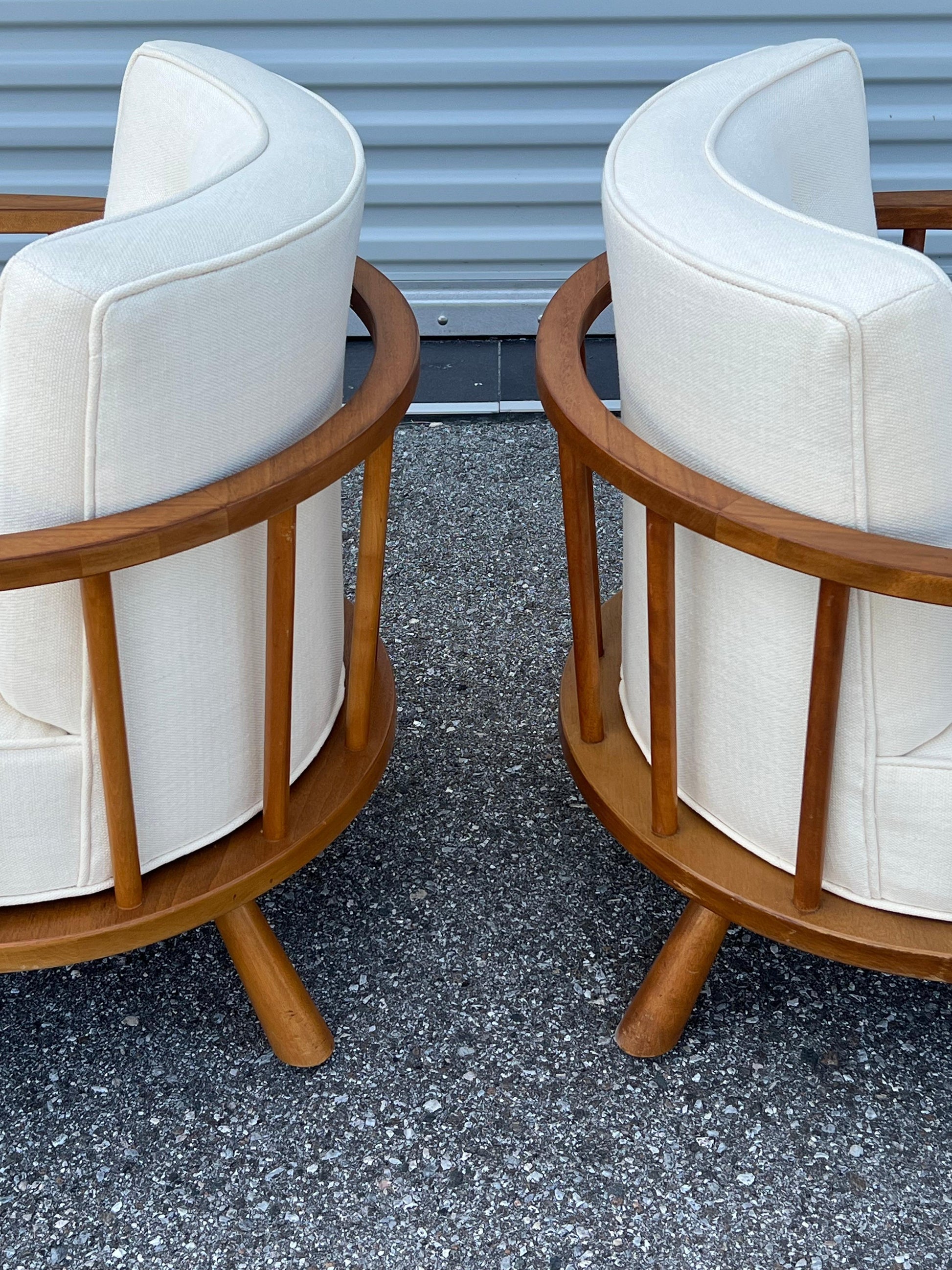 Frisman Vintage Unusual T.H.Robsjohn-Gibbings Armchairs Widdicomb ca' 1950's