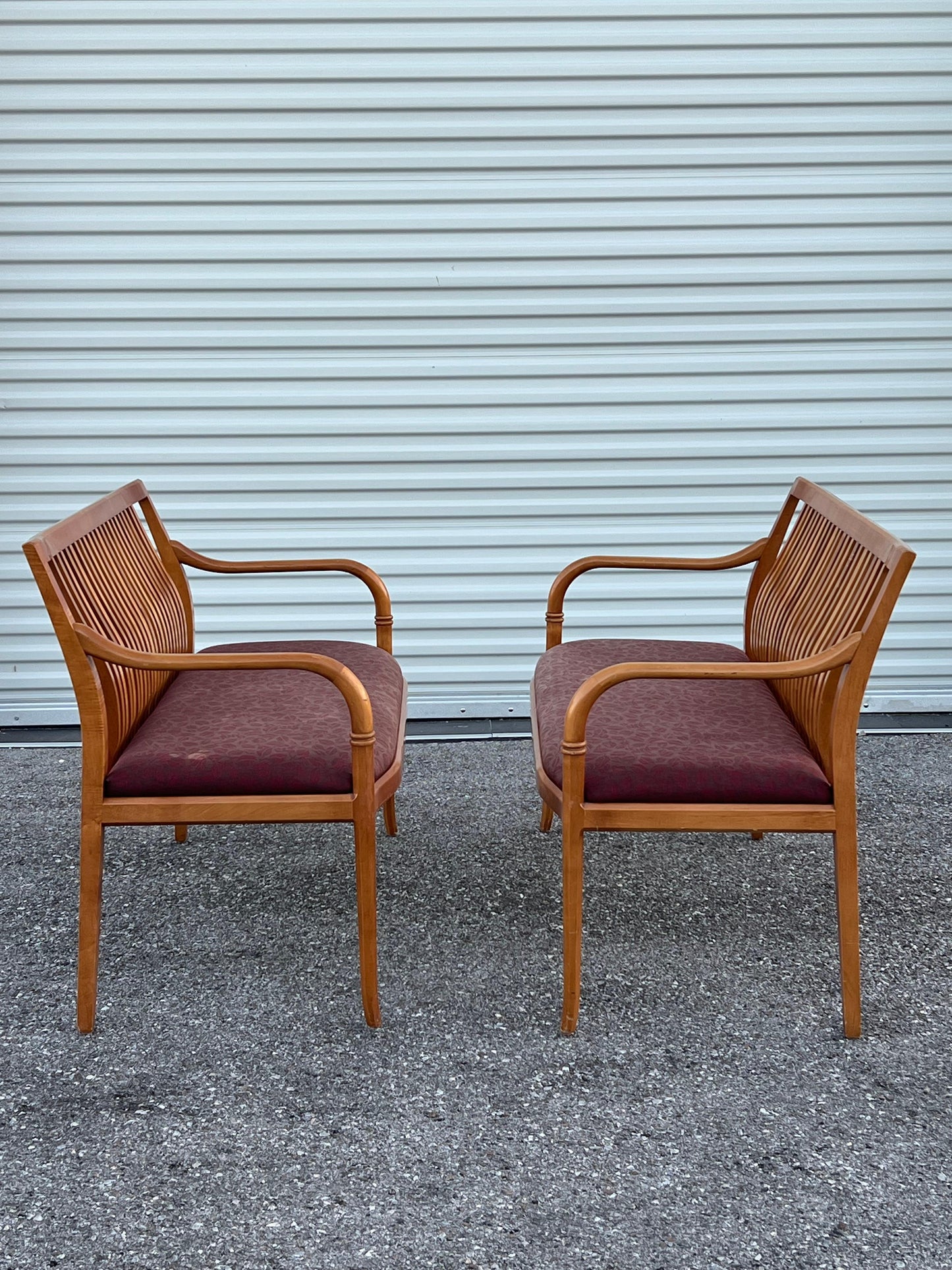 Frisman Vintage A Pair Of Custom Maple Benches By Paoli ca' 1980's