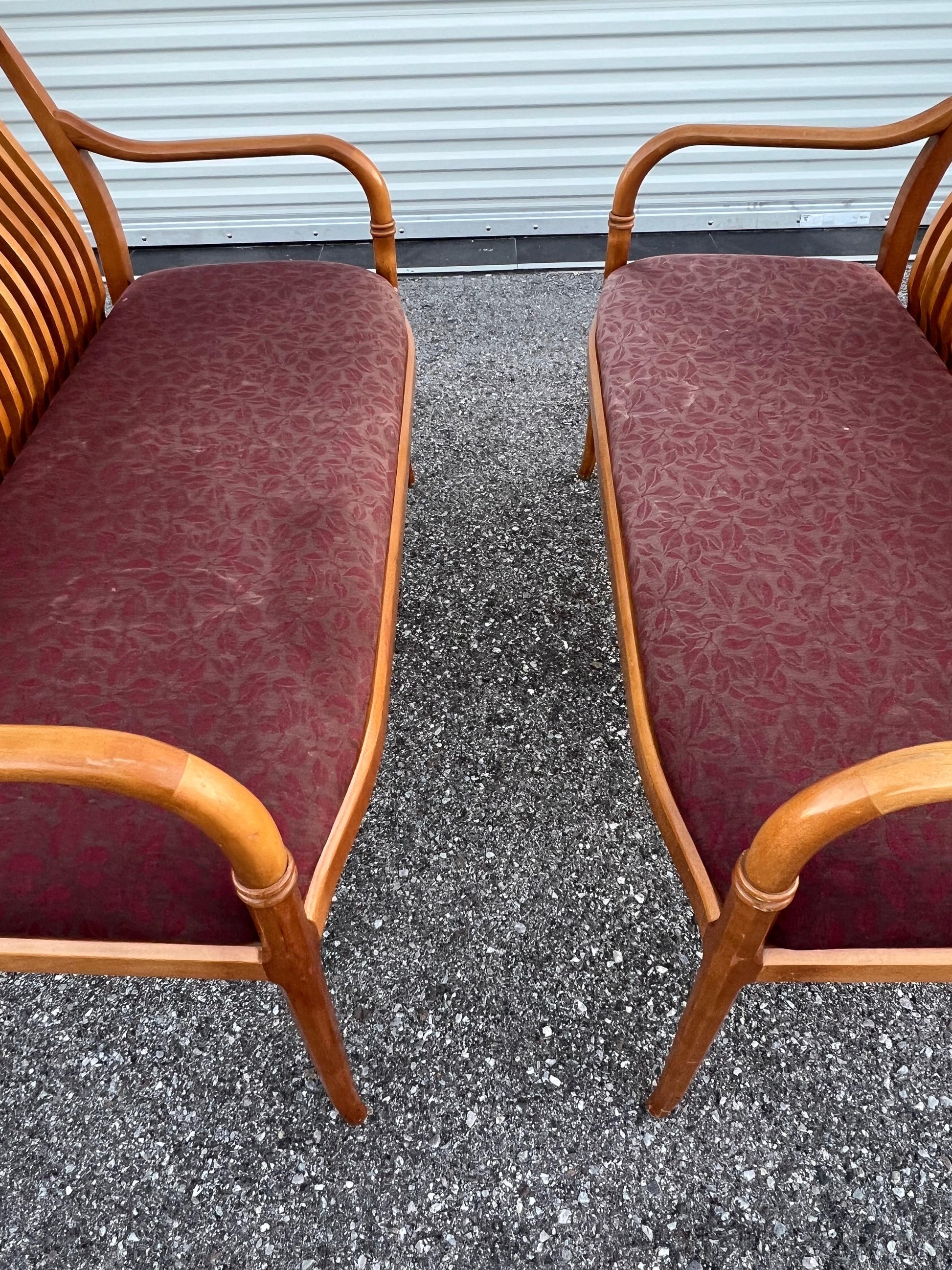 Frisman Vintage A Pair Of Custom Maple Benches By Paoli ca' 1980's