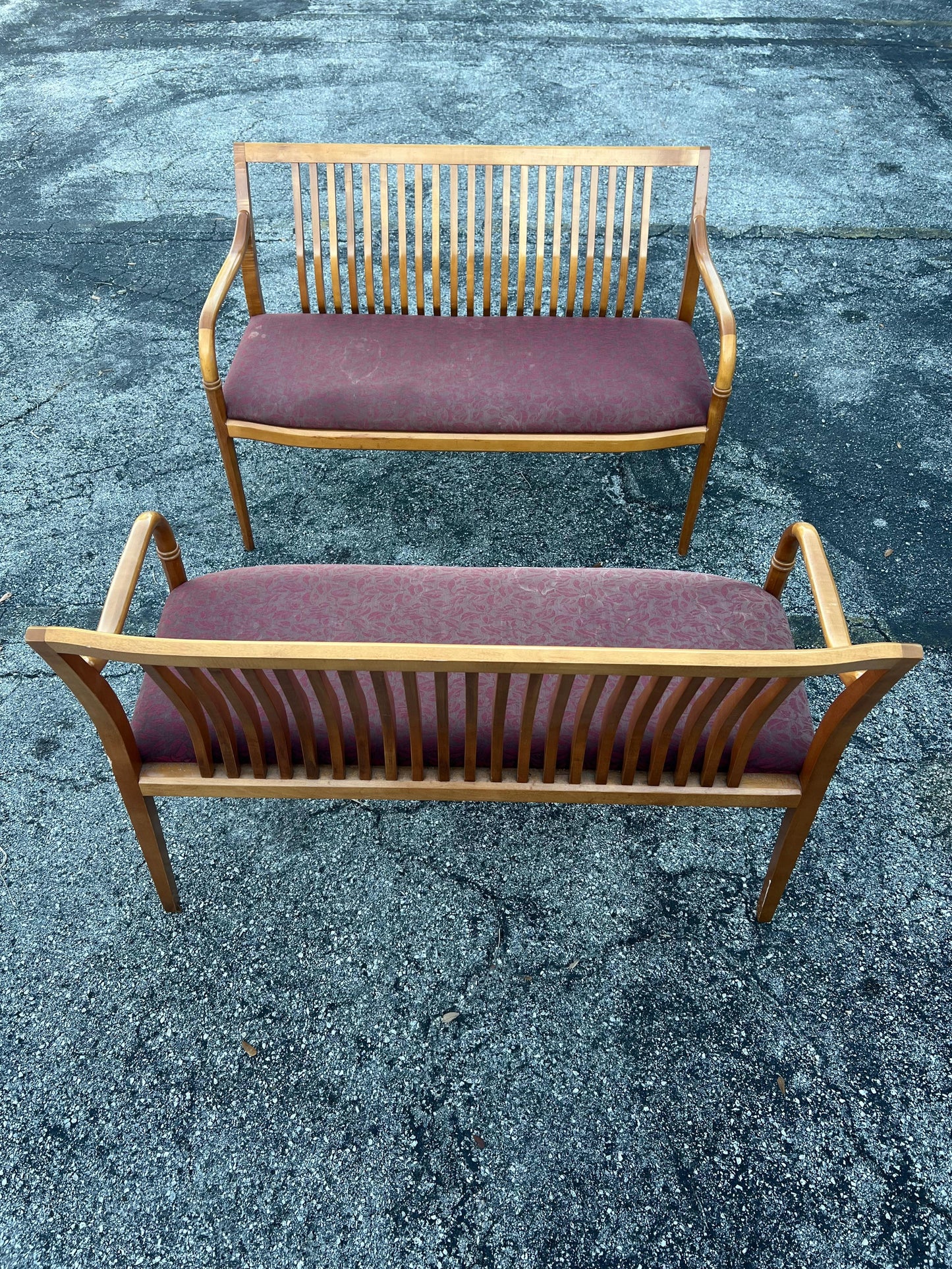 Frisman Vintage A Pair Of Custom Maple Benches By Paoli ca' 1980's