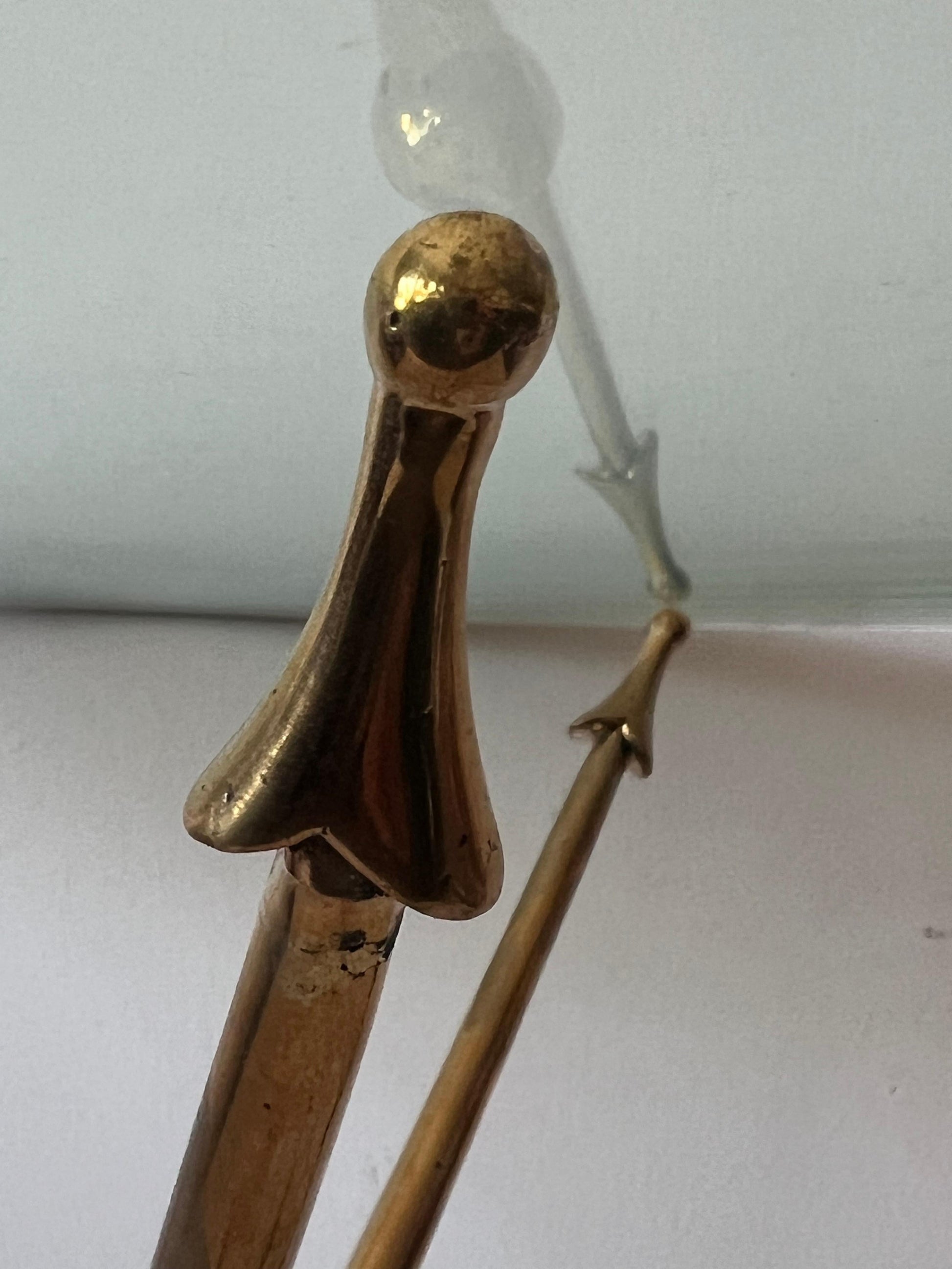 Frisman Vintage Italian Solid Brass Arrow Gueridon ca' 1940's