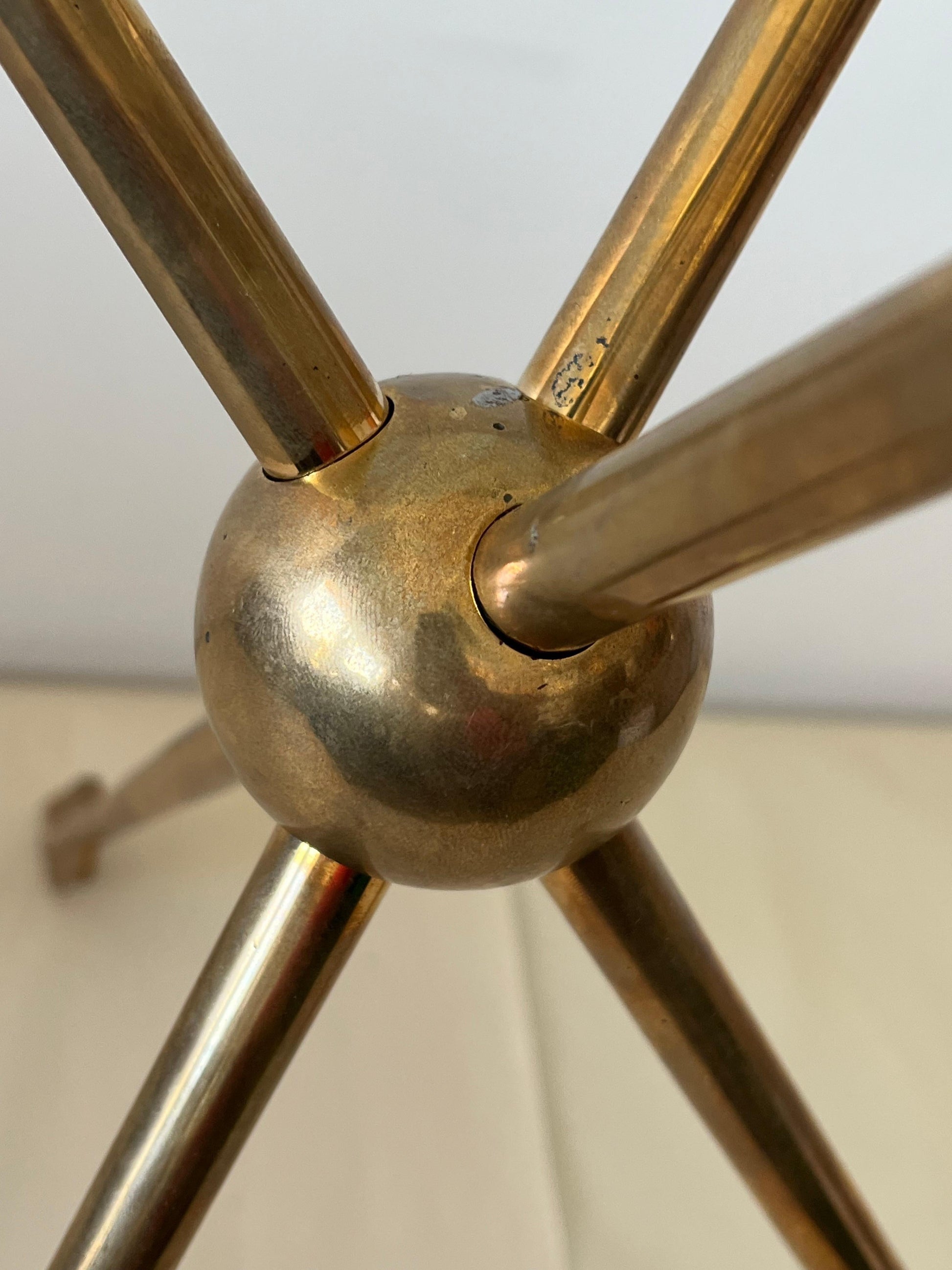 Frisman Vintage Italian Solid Brass Arrow Gueridon ca' 1940's