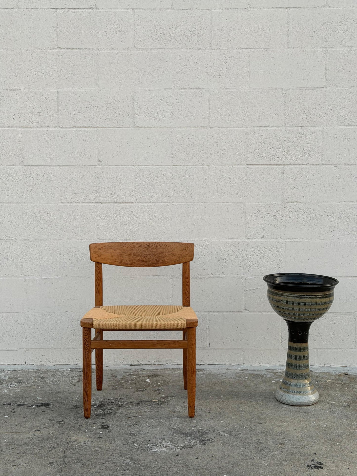 Frisman Vintage Classic Børge Mogensen Oak and Papercord Chair ca' 1950's