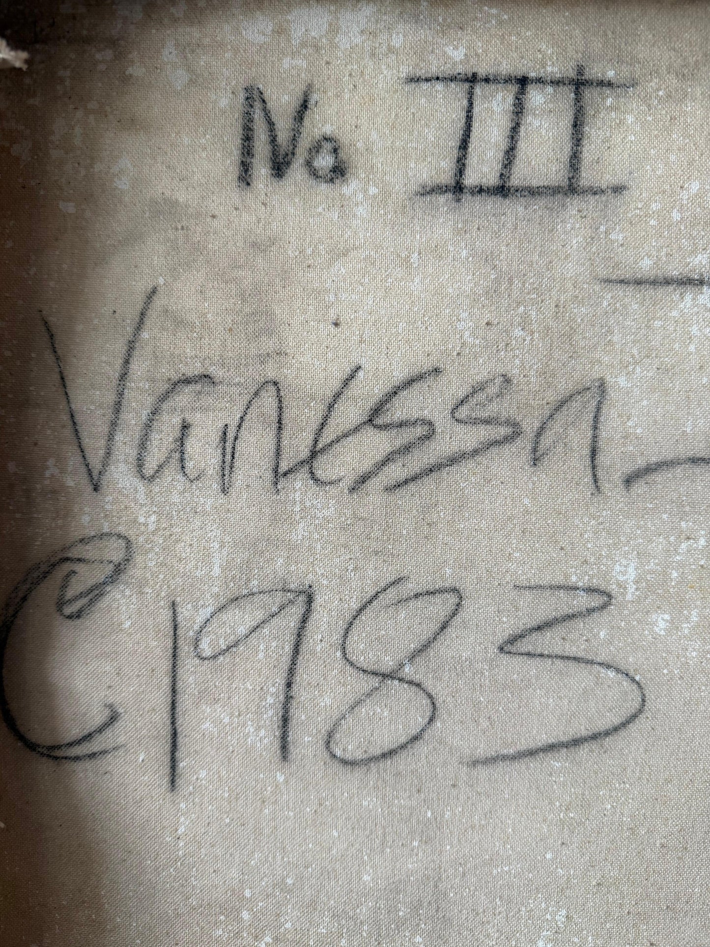 Frisman Vintage Vanessa Jackson Abstract Oil On Canvas Painting ca' 1983
