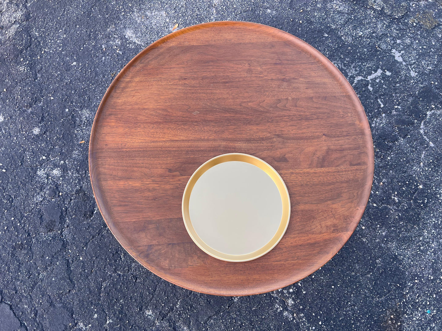 Frisman Vintage Jens Risom End Table With Rotating Top And Insert Ca' 1960's