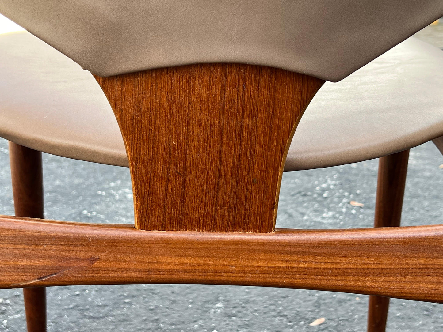 Frisman Vintage Classic Arne Vodder Leather And Teak Chair For Mahjongg Holland 1964
