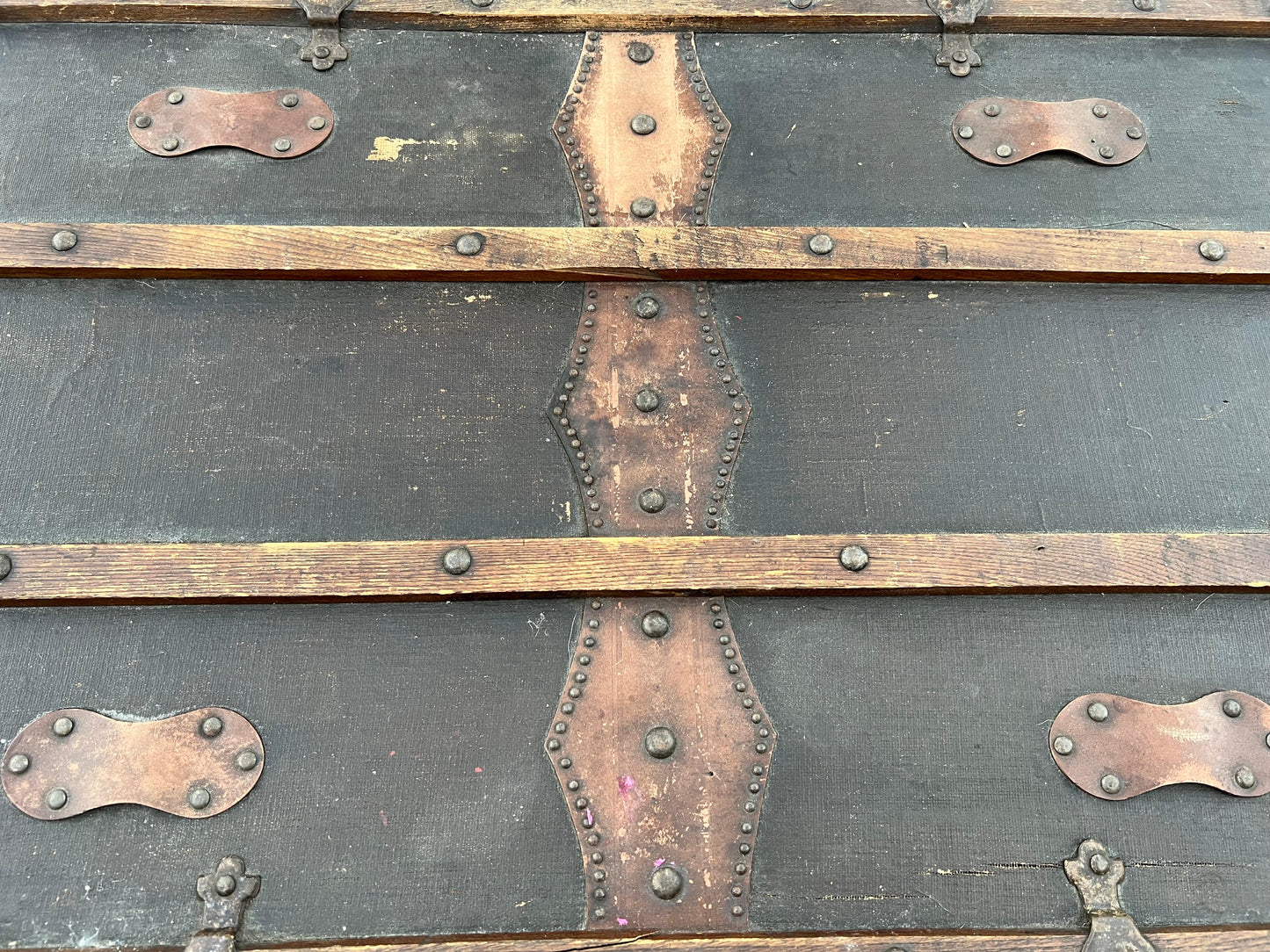 Frisman Vintage Antique Steamer Trunk Late 19th Century