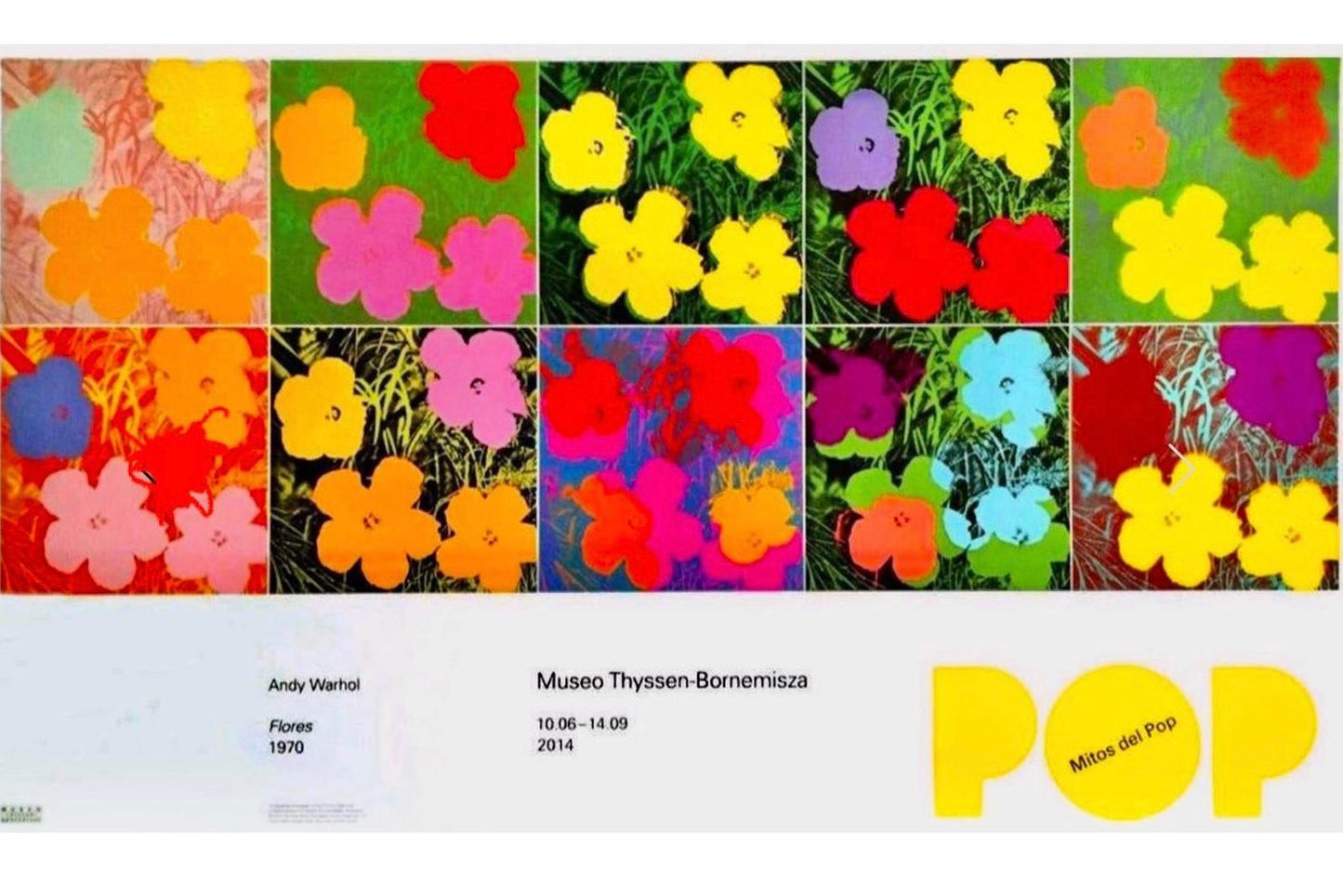Frisman Vintage XL Flowers 1970 Andy Warhol Foundation Pop Art Exhibition Lithograph Poster