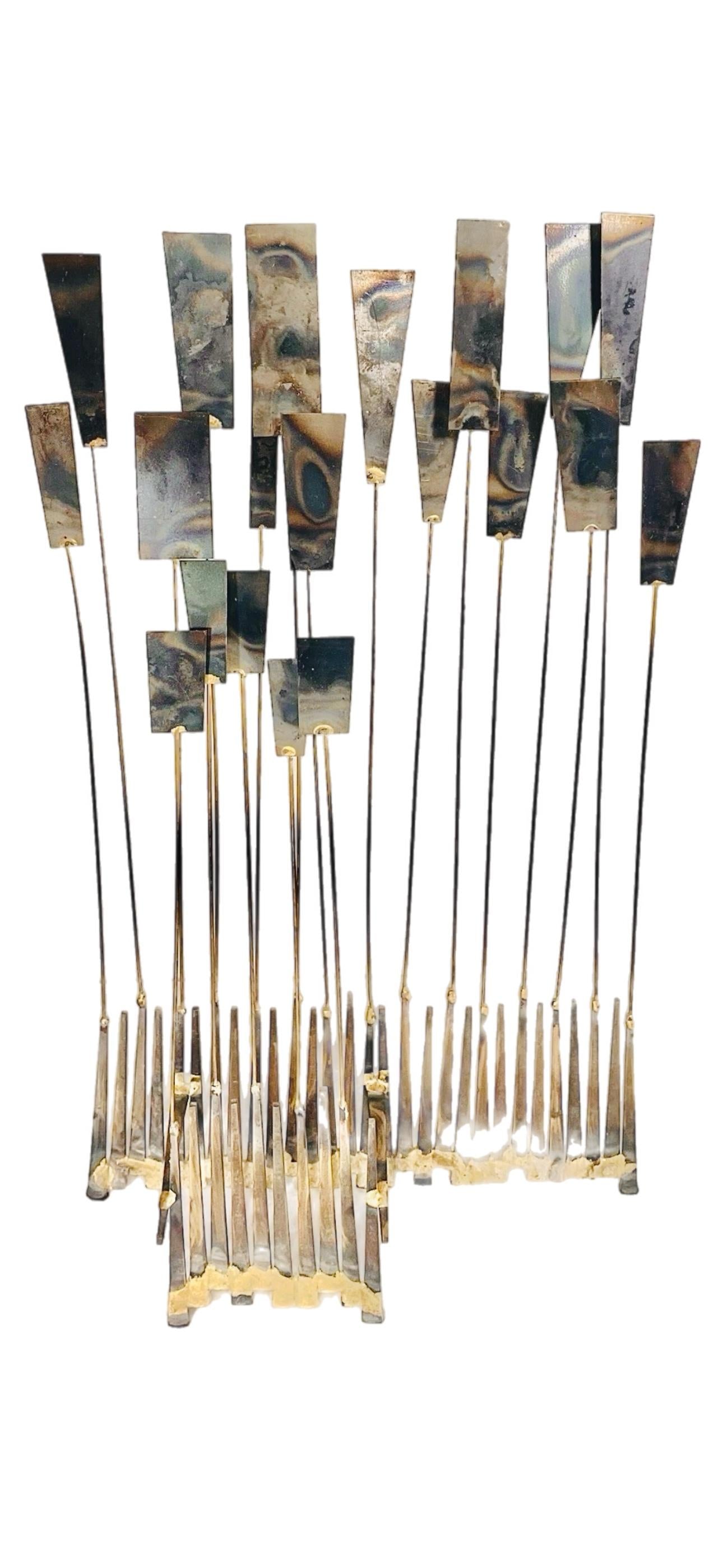 Frisman Vintage MCM Abstract Brutalist William Bowie Insp Kinetic Metal Nail Art Sculpture