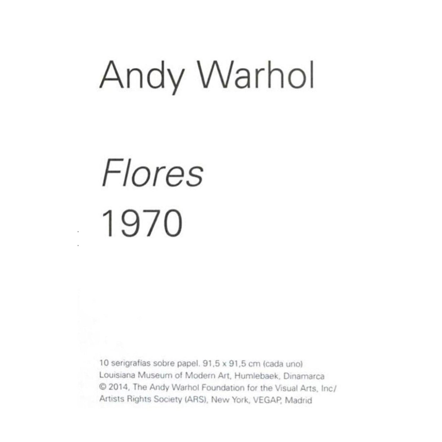 Frisman Vintage XL Flowers 1970 Andy Warhol Foundation Pop Art Exhibition Lithograph Poster