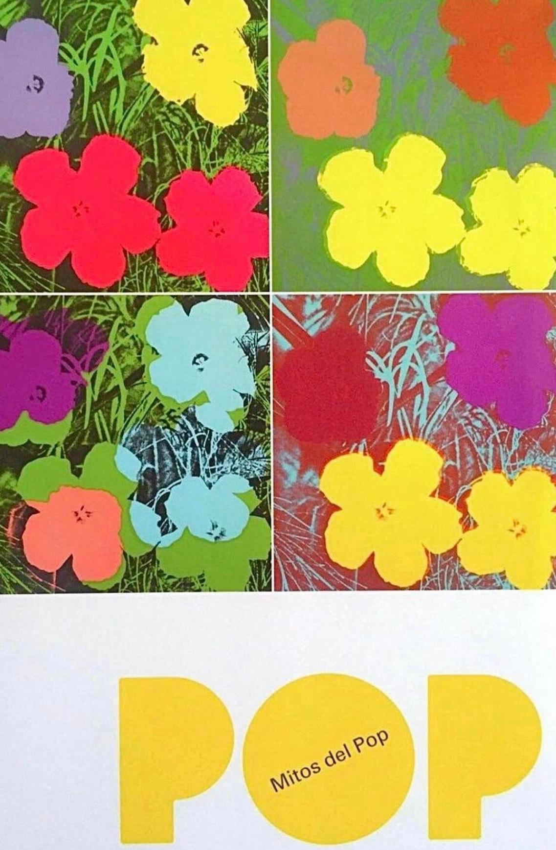 Frisman Vintage XL Flowers 1970 Andy Warhol Foundation Pop Art Exhibition Lithograph Poster