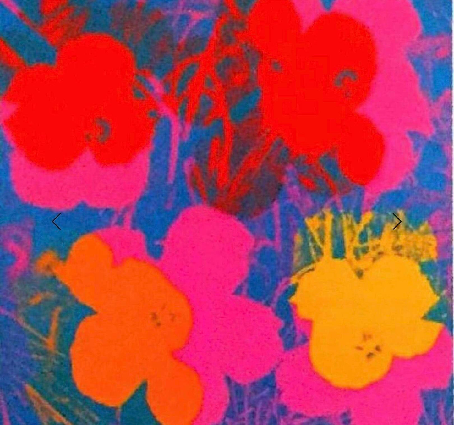 Frisman Vintage XL Flowers 1970 Andy Warhol Foundation Pop Art Exhibition Lithograph Poster