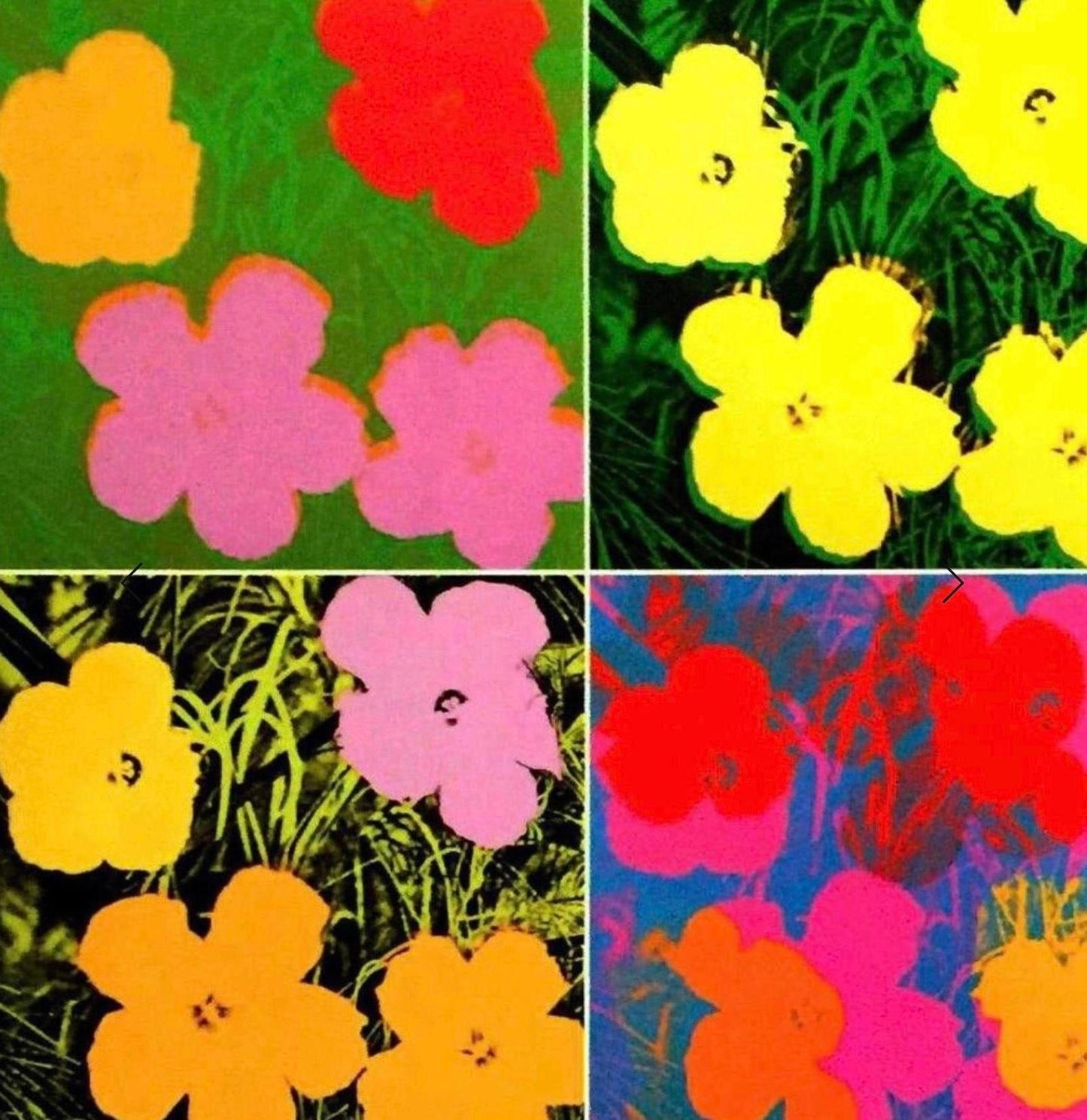 Frisman Vintage XL Flowers 1970 Andy Warhol Foundation Pop Art Exhibition Lithograph Poster