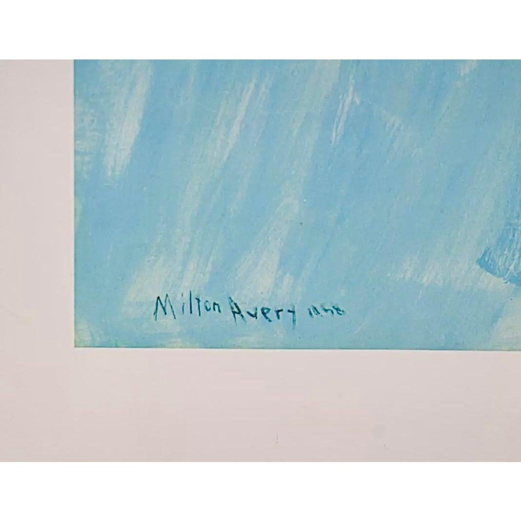 Frisman Vintage Rare Milton Avery Museum of Modern Art Exhibition Lithograph Poster Sea Grasses