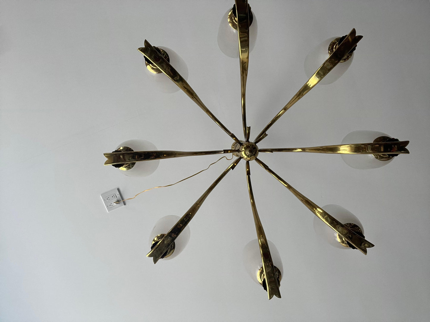 Frisman Vintage An Important And Rare Chandelier By Osvaldo Borsani ca' 1940's Brass