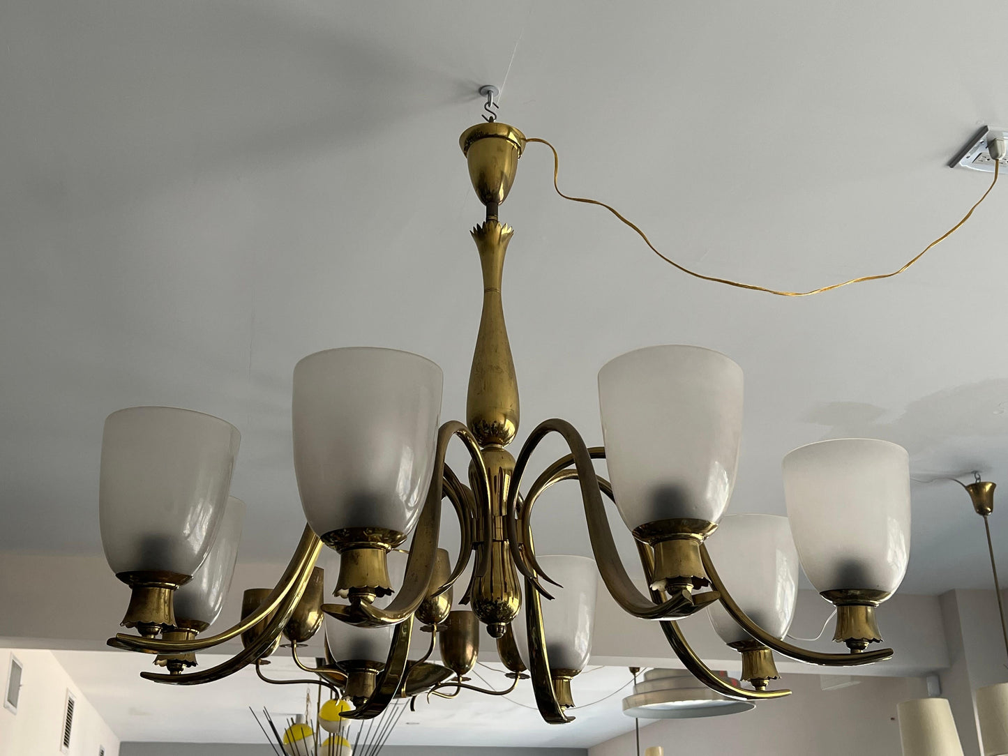 Frisman Vintage An Important And Rare Chandelier By Osvaldo Borsani ca' 1940's Brass