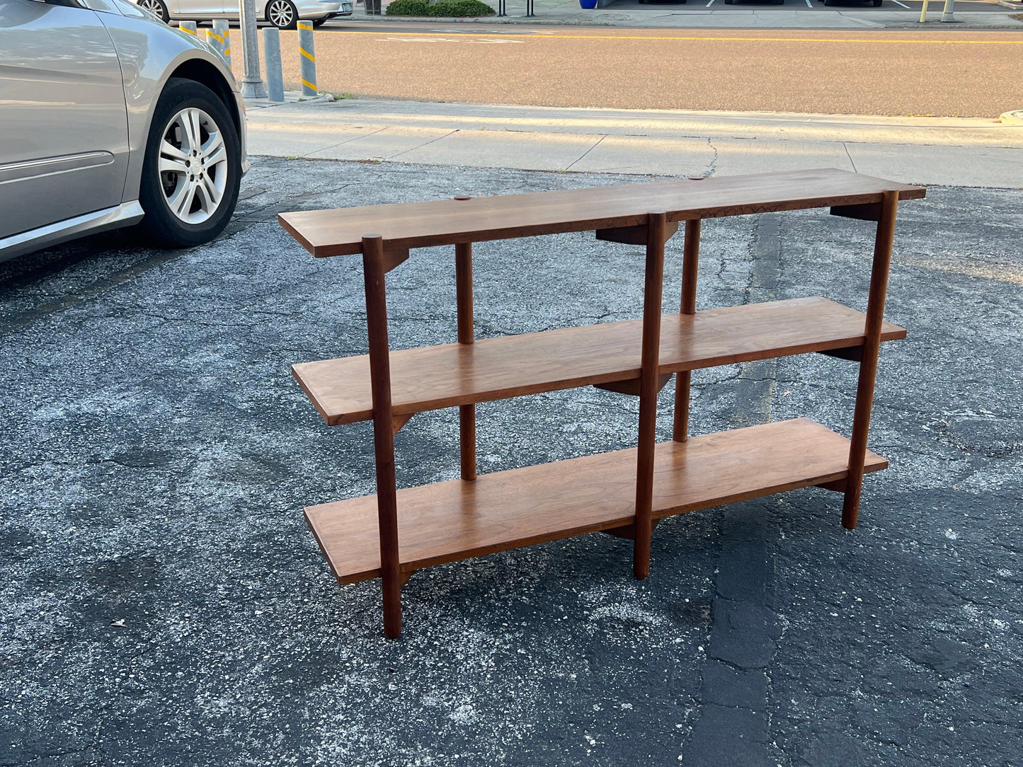 Frisman Vintage Milo Baughman For Glenn Of California Bookshelf Walnut Patina 1950's