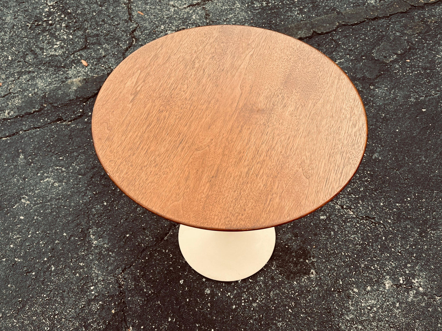 Frisman Vintage Knoll Saarinen Side Table with Walnut Top