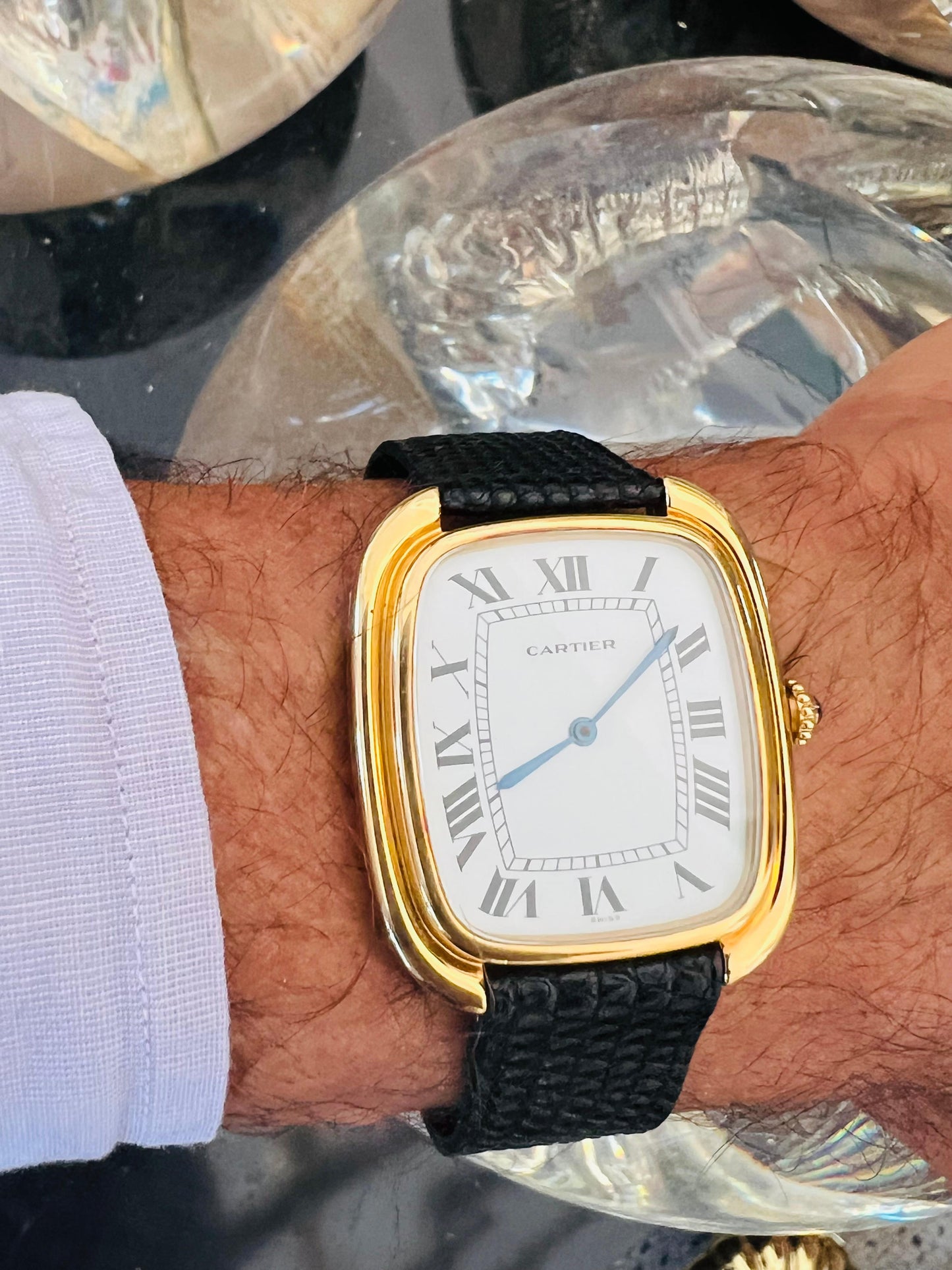 Frisman Vintage Cartier Gondole Jumbo Watch 18K Gold Full Set 1979