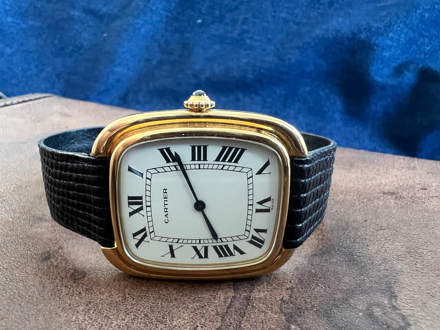 Frisman Vintage Cartier Gondole Jumbo Watch 18K Gold Full Set 1979