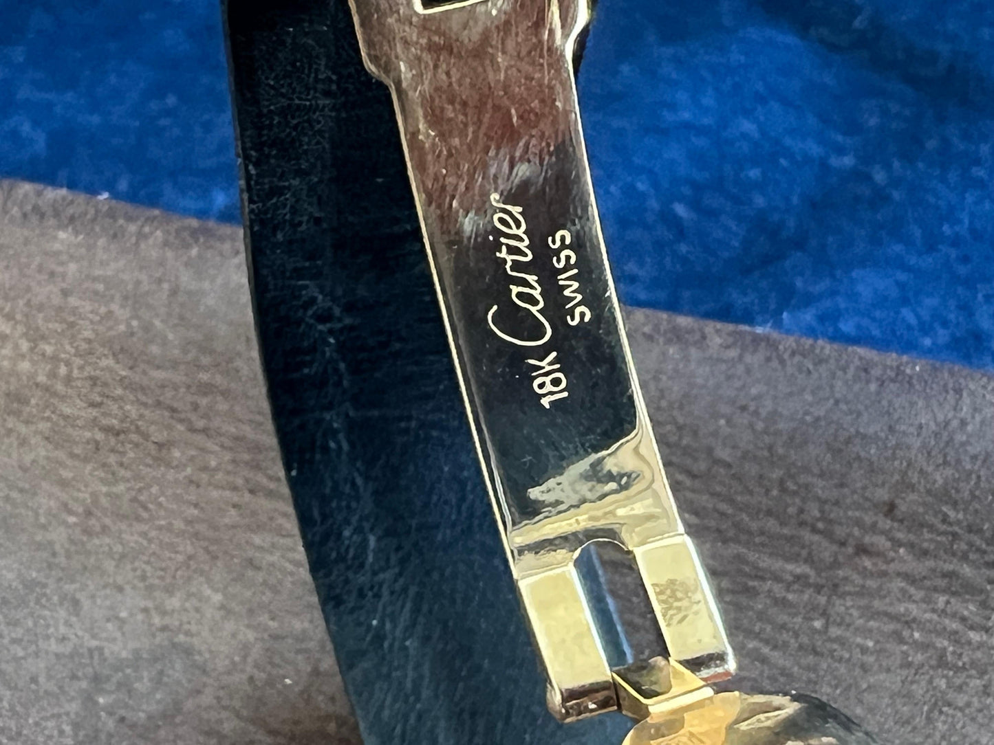 Frisman Vintage Cartier Gondole Jumbo Watch 18K Gold Full Set 1979
