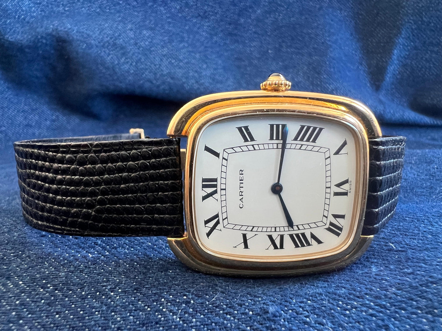Frisman Vintage Cartier Gondole Jumbo Watch 18K Gold Full Set 1979