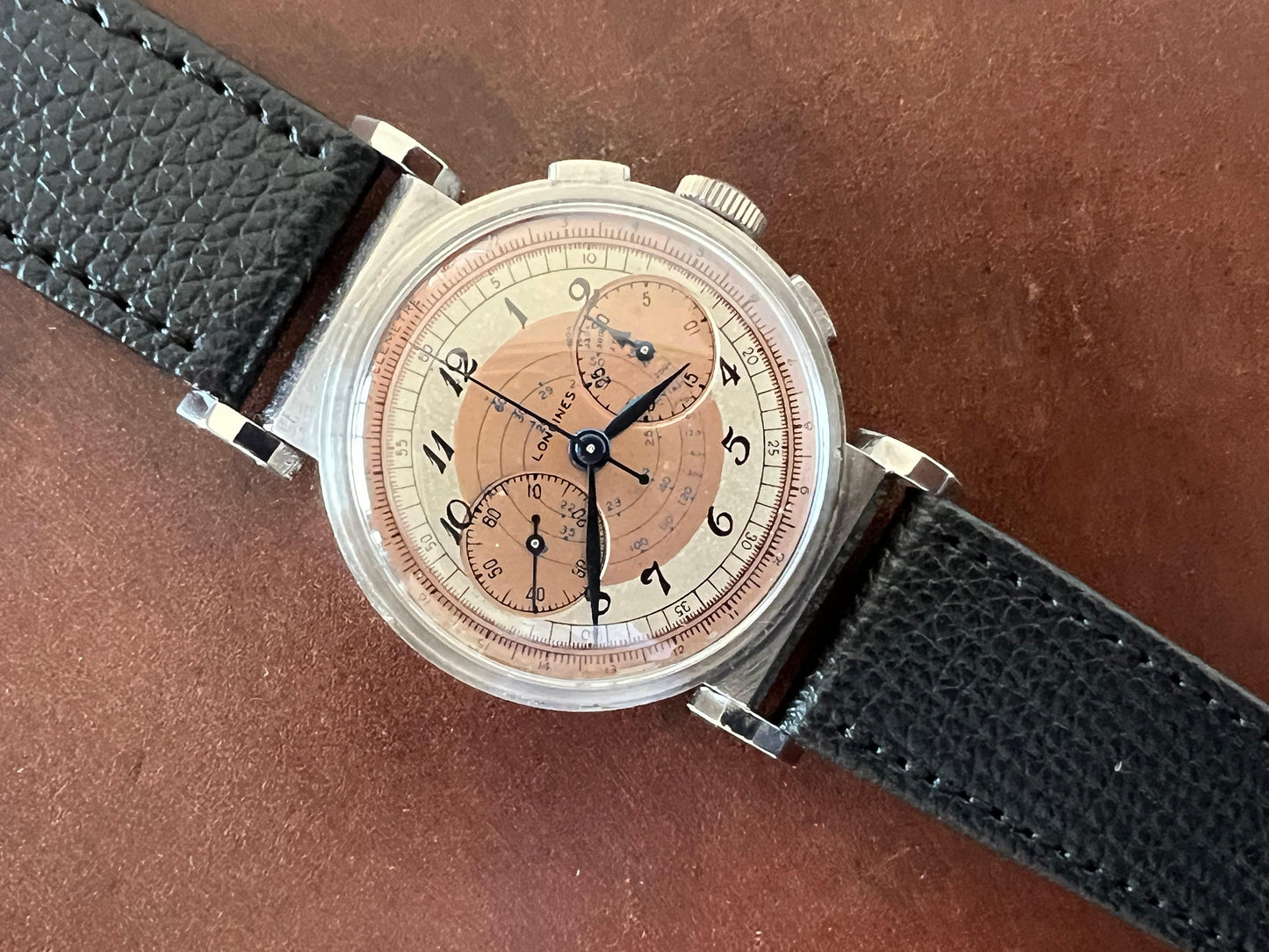 Frisman Vintage A Classic Longines Chronograph Stainless Steel 13ZN Telemeter Scale ca' 1930's