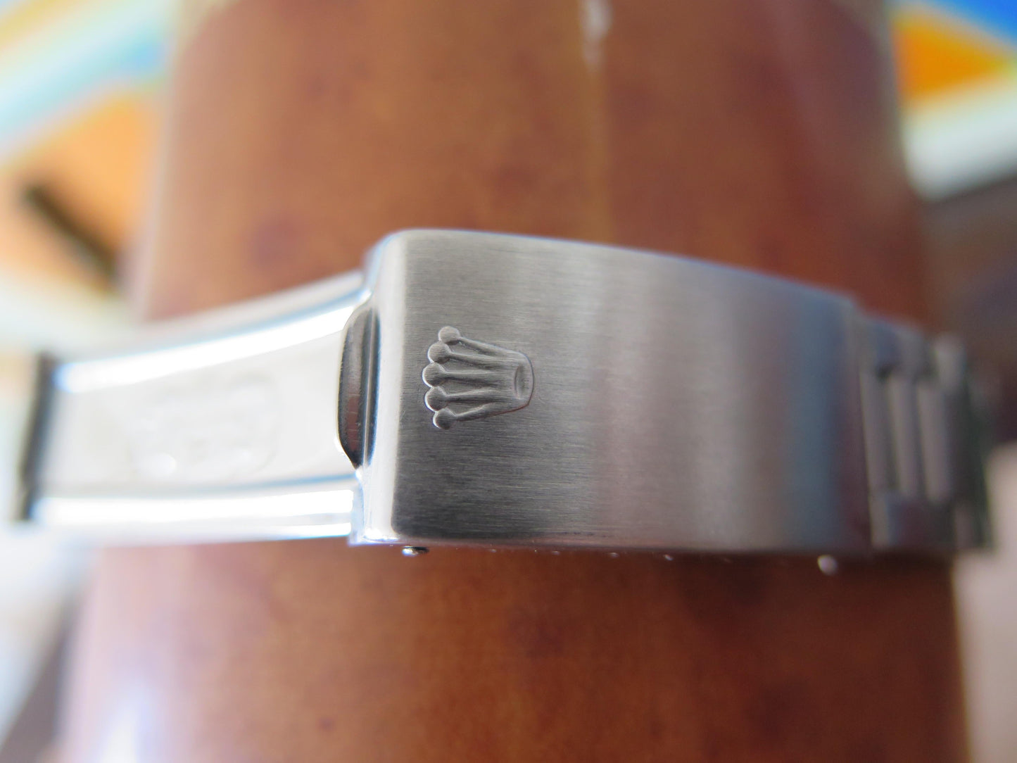 Frisman Vintage Men's Rolex Oyster Perpetual Stainless Watch With Original Shantung Dial 1971
