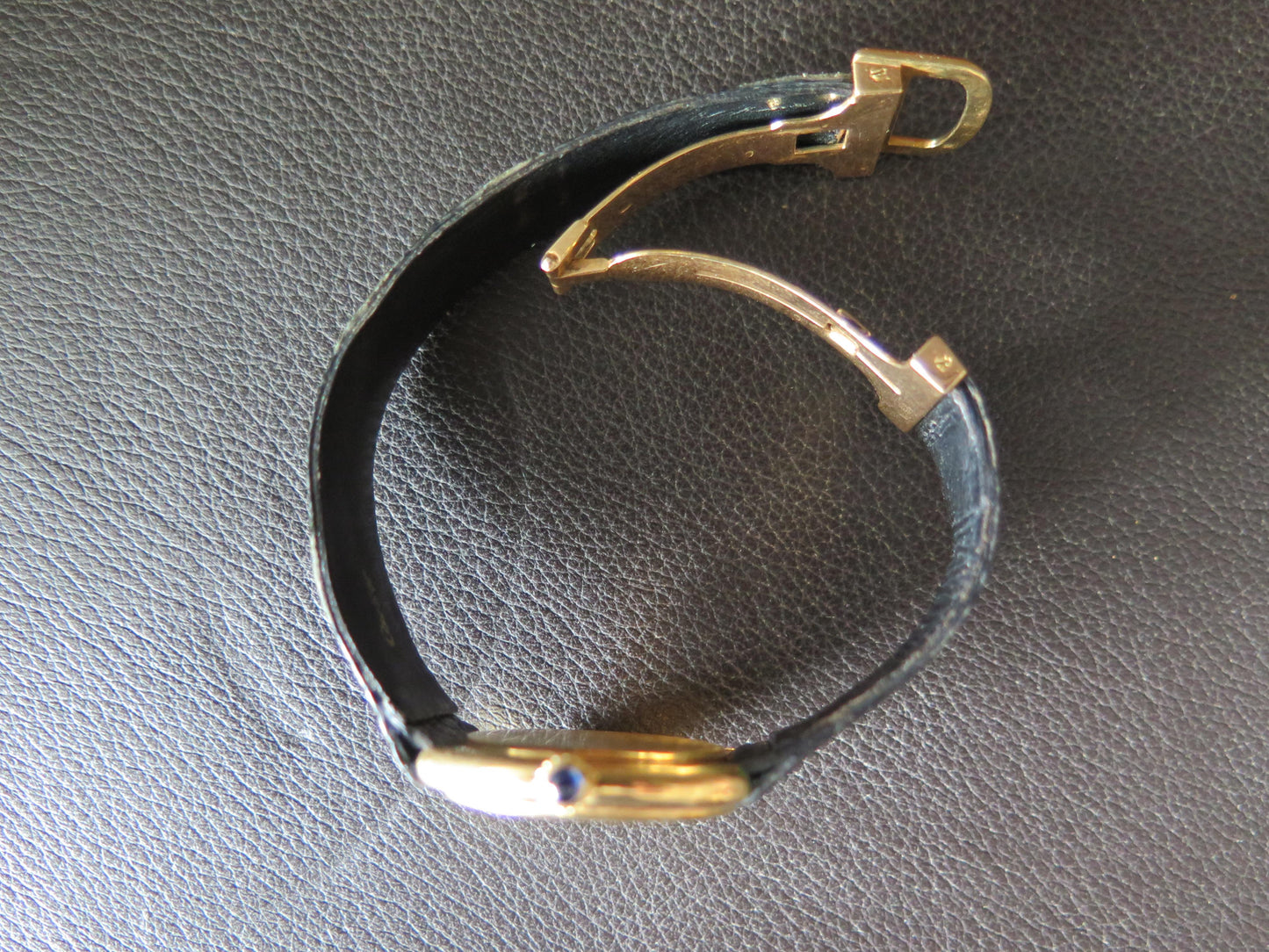 Frisman Vintage Cartier Paris Vendome Large Automatic Original Deployant Buckle Ca' 1970's