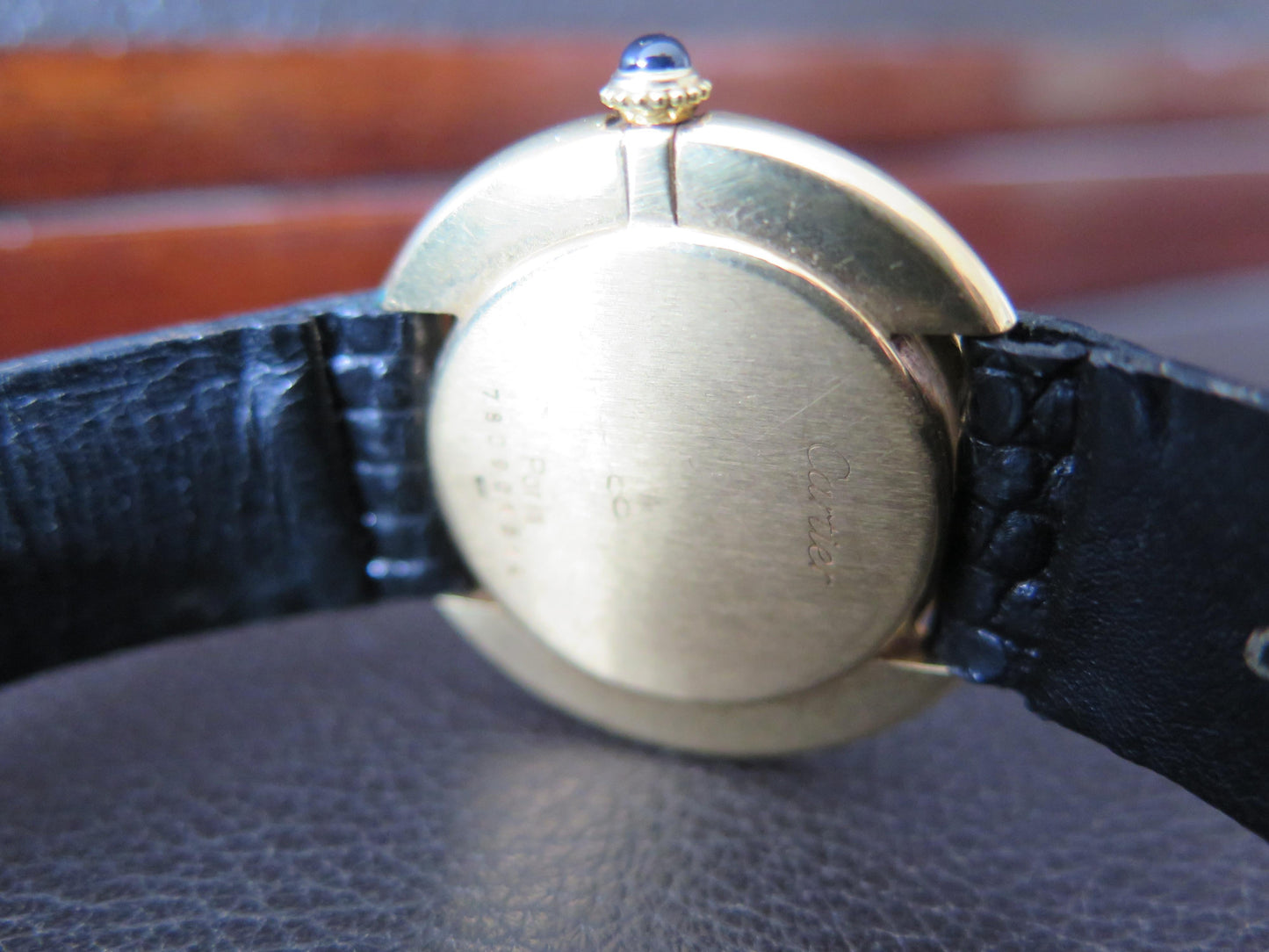Frisman Vintage Cartier Paris Vendome Large Automatic Original Deployant Buckle Ca' 1970's