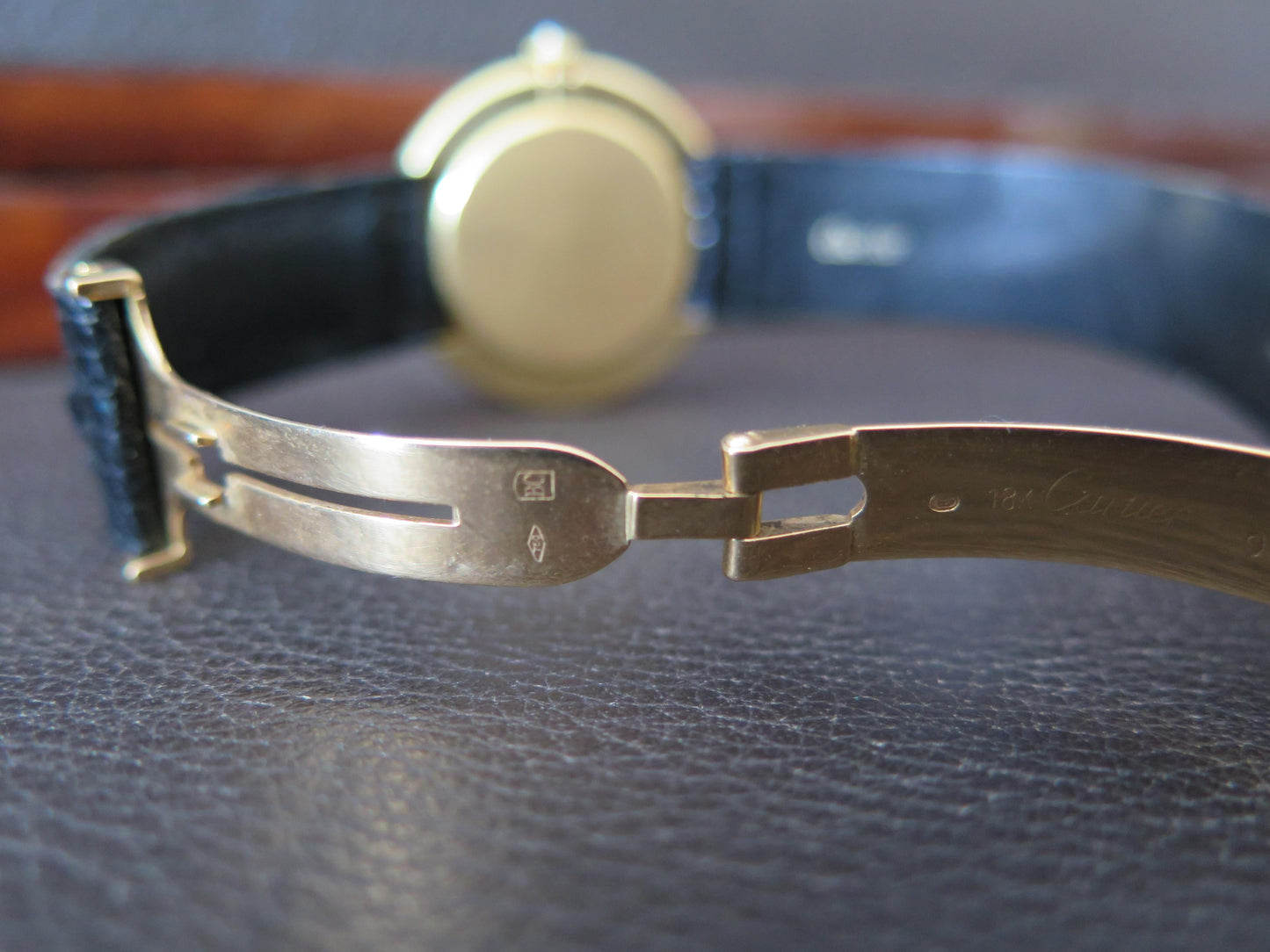 Frisman Vintage Cartier Paris Vendome Large Automatic Original Deployant Buckle Ca' 1970's