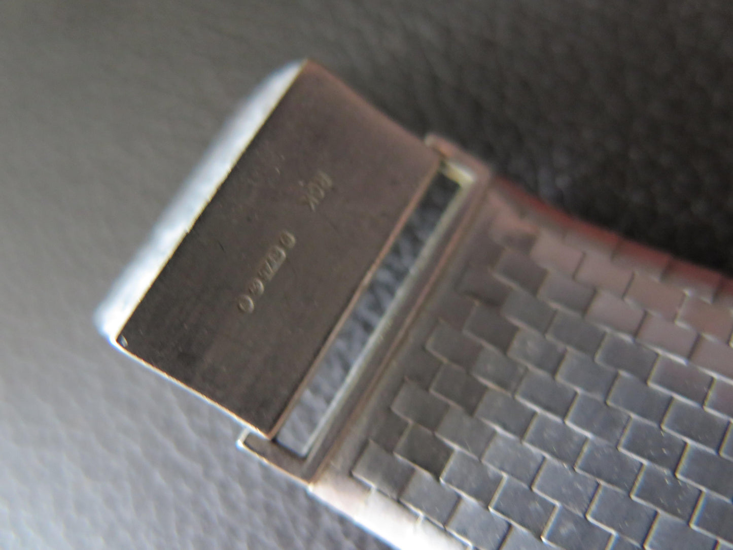 Frisman Vintage Bueche Girod Dress Watch In 9K White Gold Integrated Bracelet Ca' 1970's