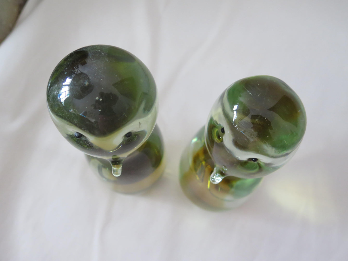 Frisman Vintage Two Antonio da Ros Cenedese Murano Glass Sculpture Penguins