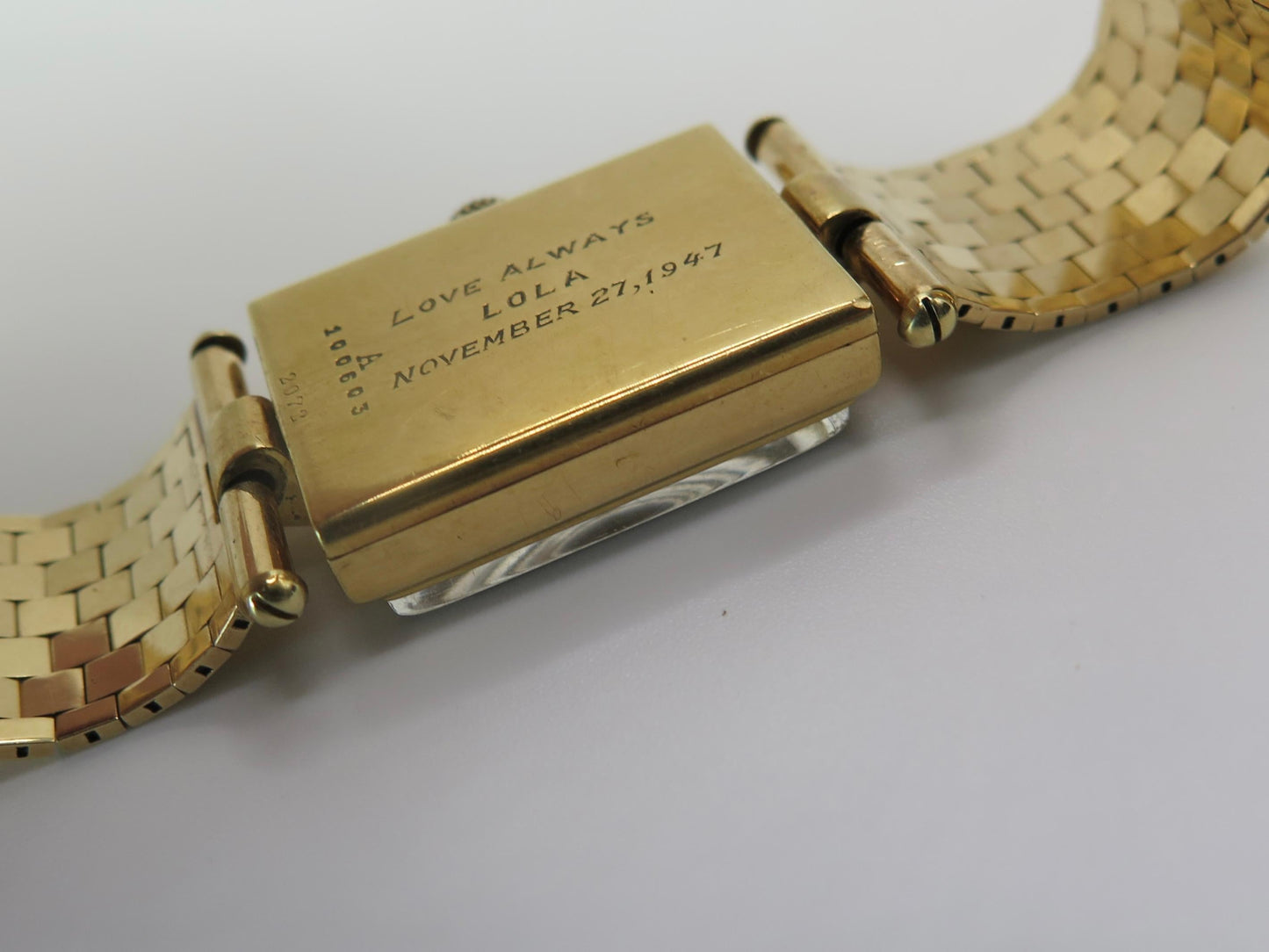 Frisman Vintage Cartier Tank ca' 1940's With Gold Bracelet