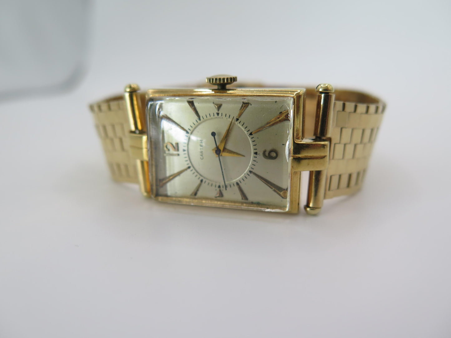 Frisman Vintage Cartier Tank Watch ca' 1940's With Gold Bracelet