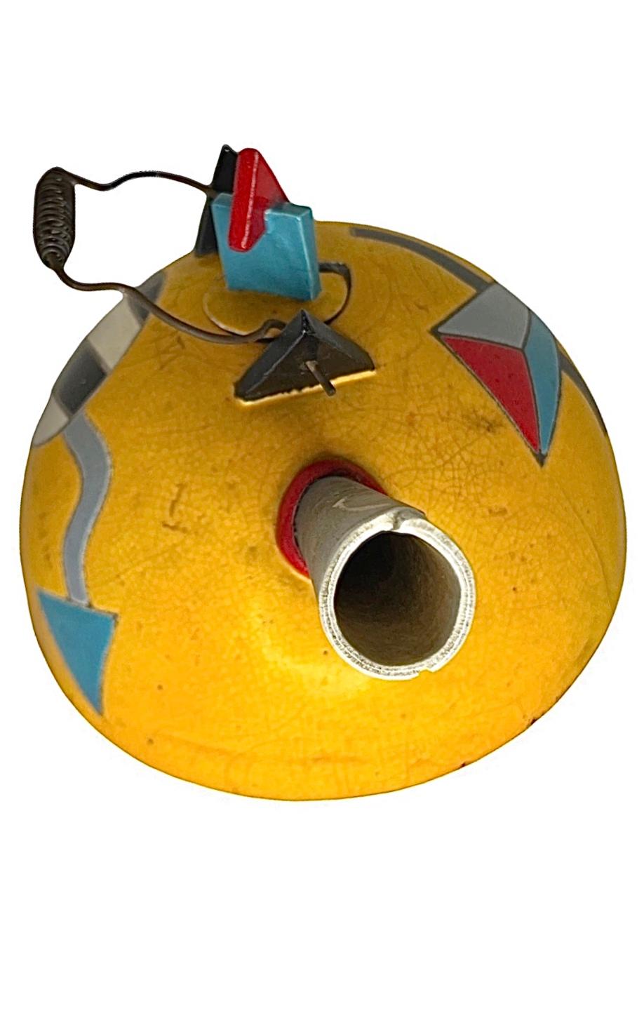 Frisman Vintage 80s Post Modern Memphis Design Handmade Marilee Hall Abstract Art Teapot Signed